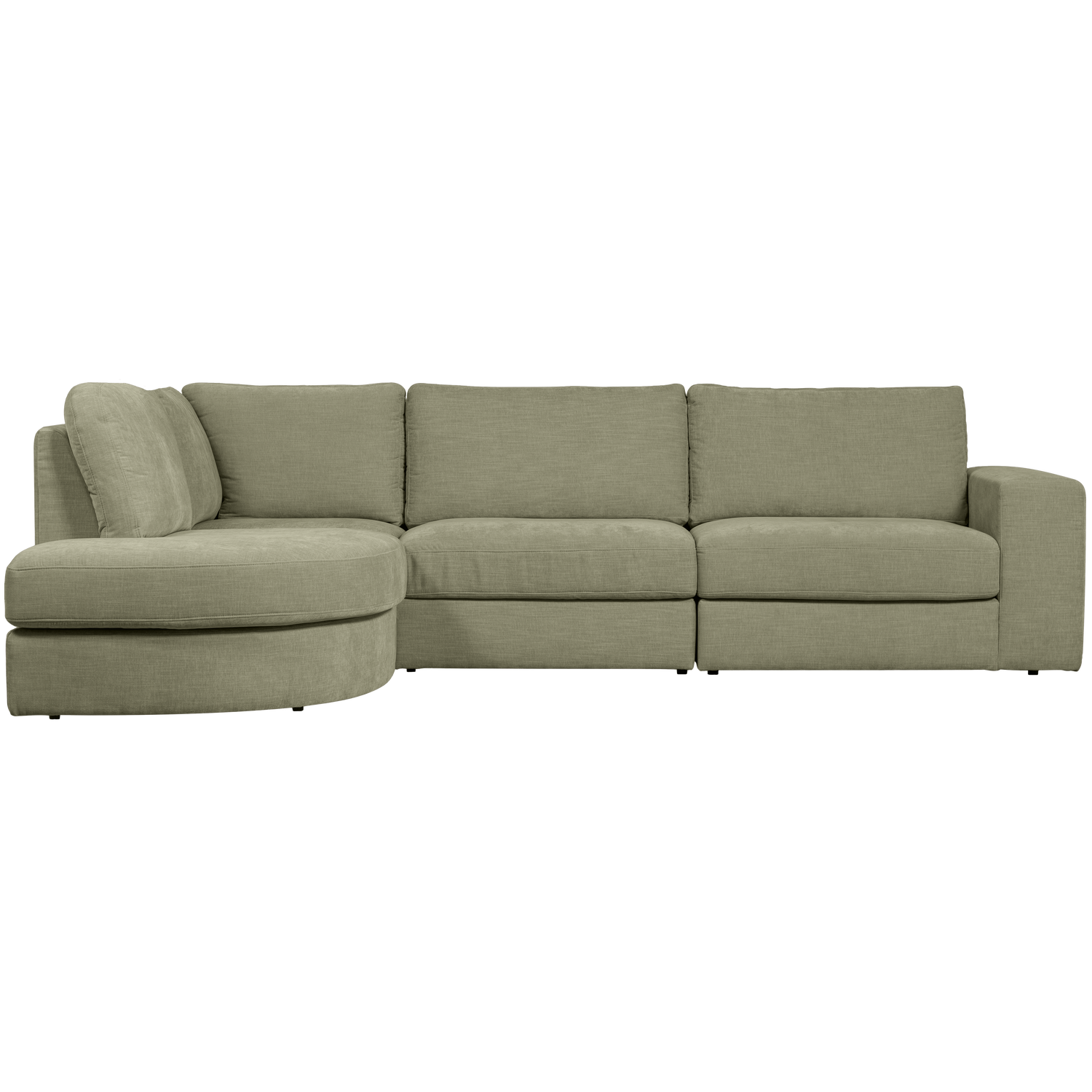 Left-facing FAMILY corner sofa green