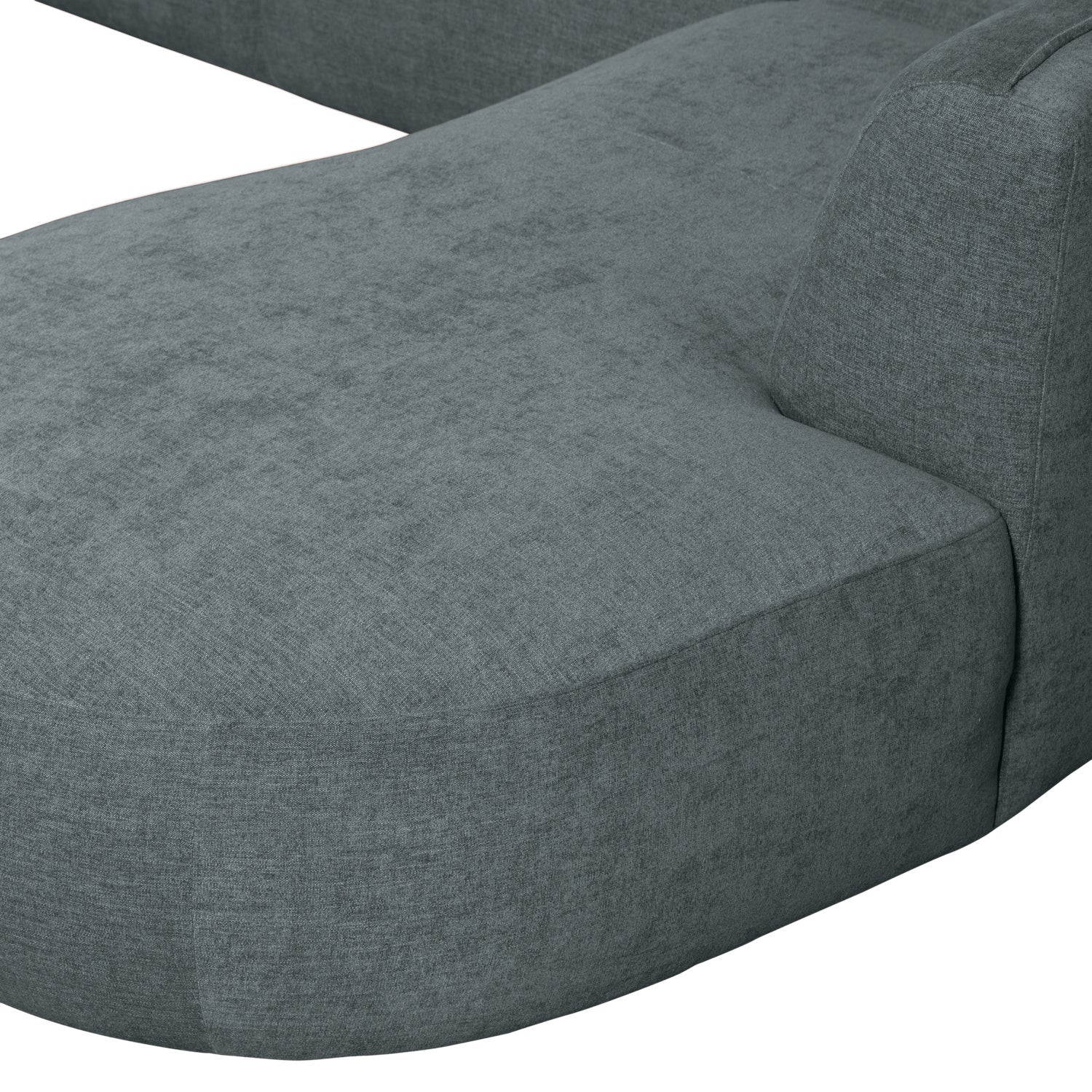 Rechthoekige U-bank rechts POLLY zeegroen