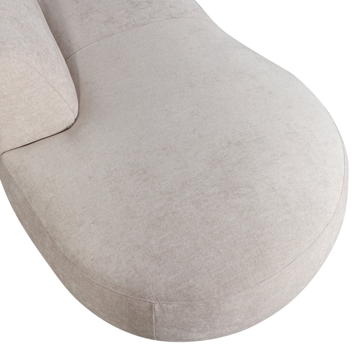 U-vormige linkerhoekbank POLLY zandkleurig