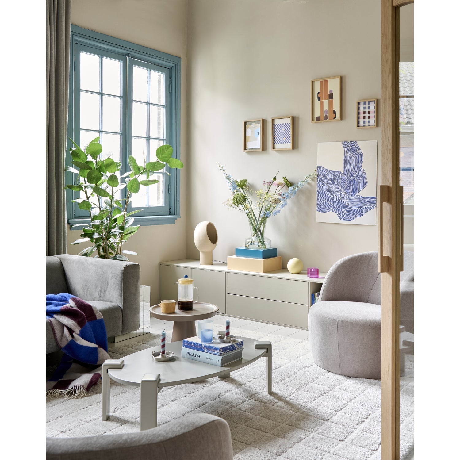 Tv-meubel SETTLE grijsbeige