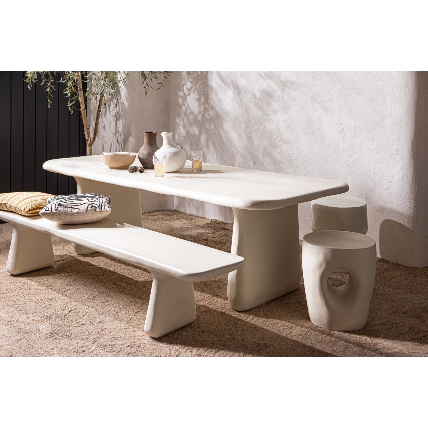 Tuin tafel NIVO crème