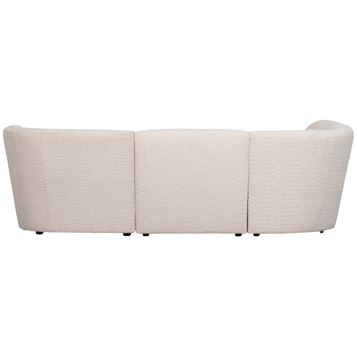 Links hoekbank COCO crèmekleurig boucle