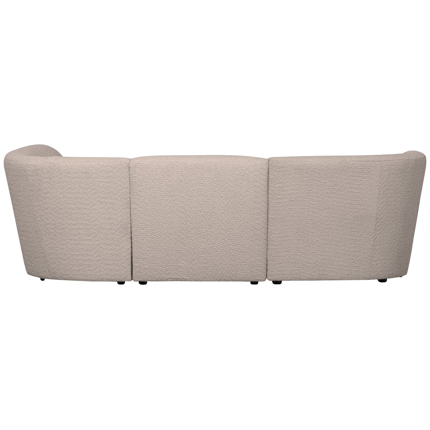 Rechthoekige hoekbank COCO zandkleurige boucle