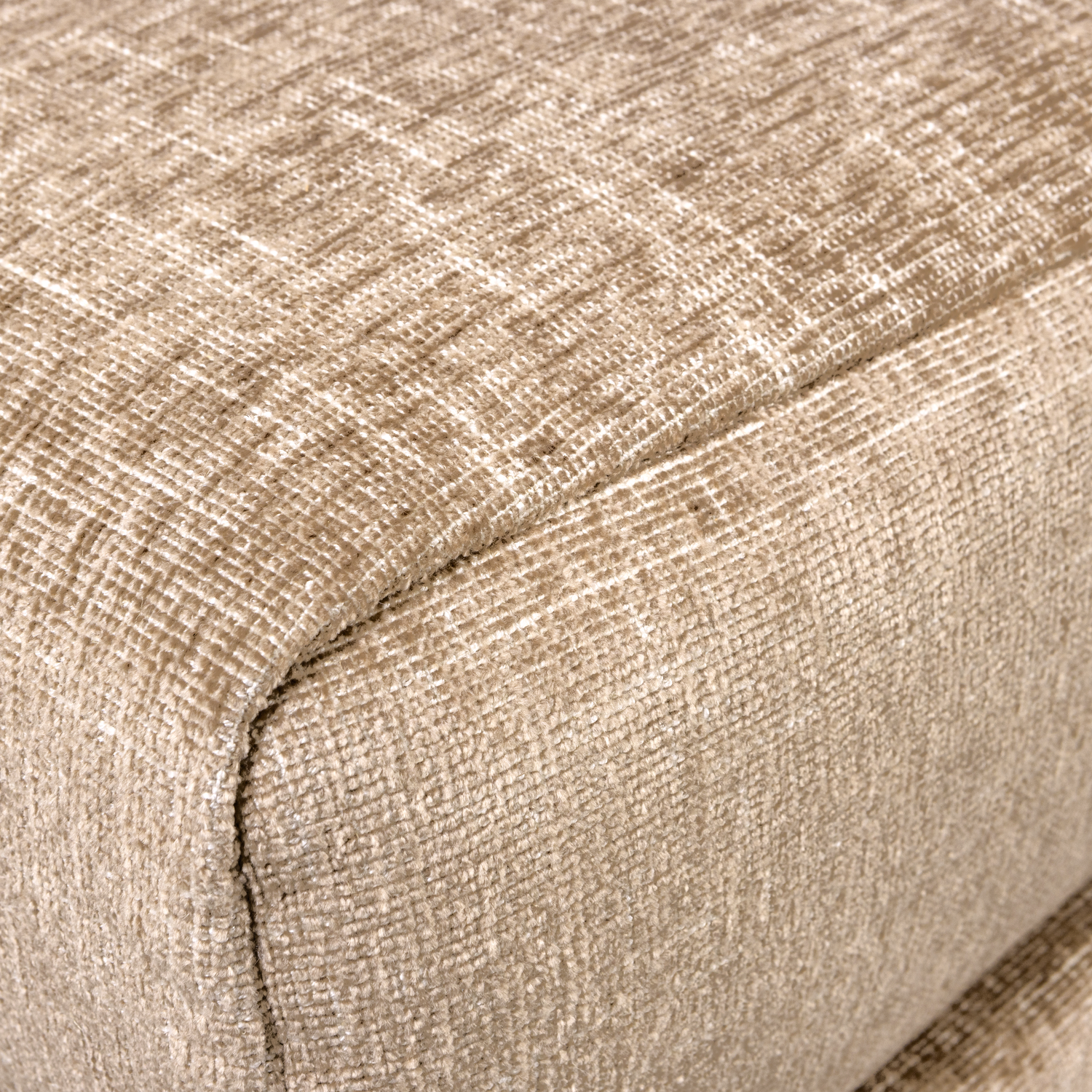 Left-facing chaise longue COUPLE buttercream mélange