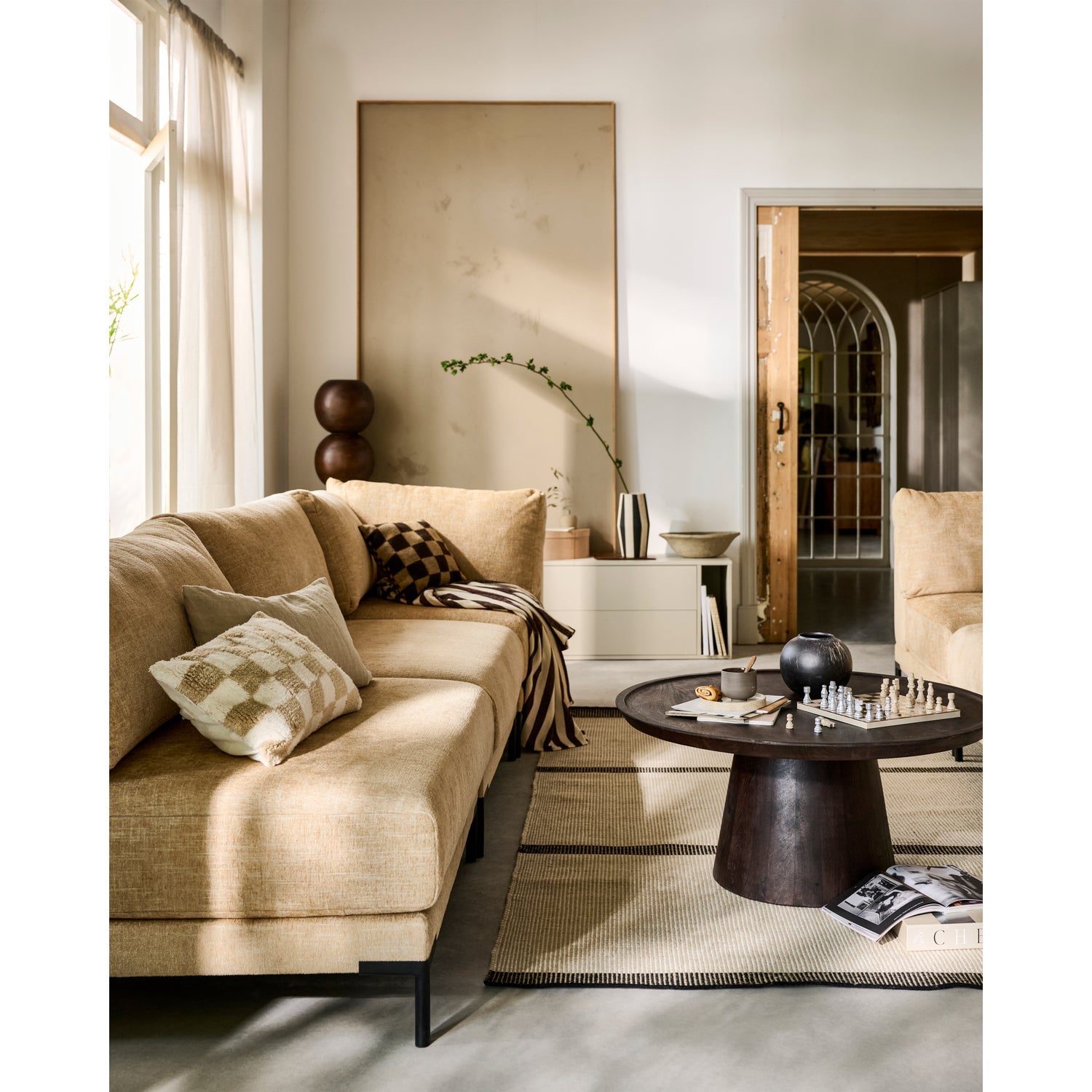 Fauteuil / module COUPLE boterachtige mélange