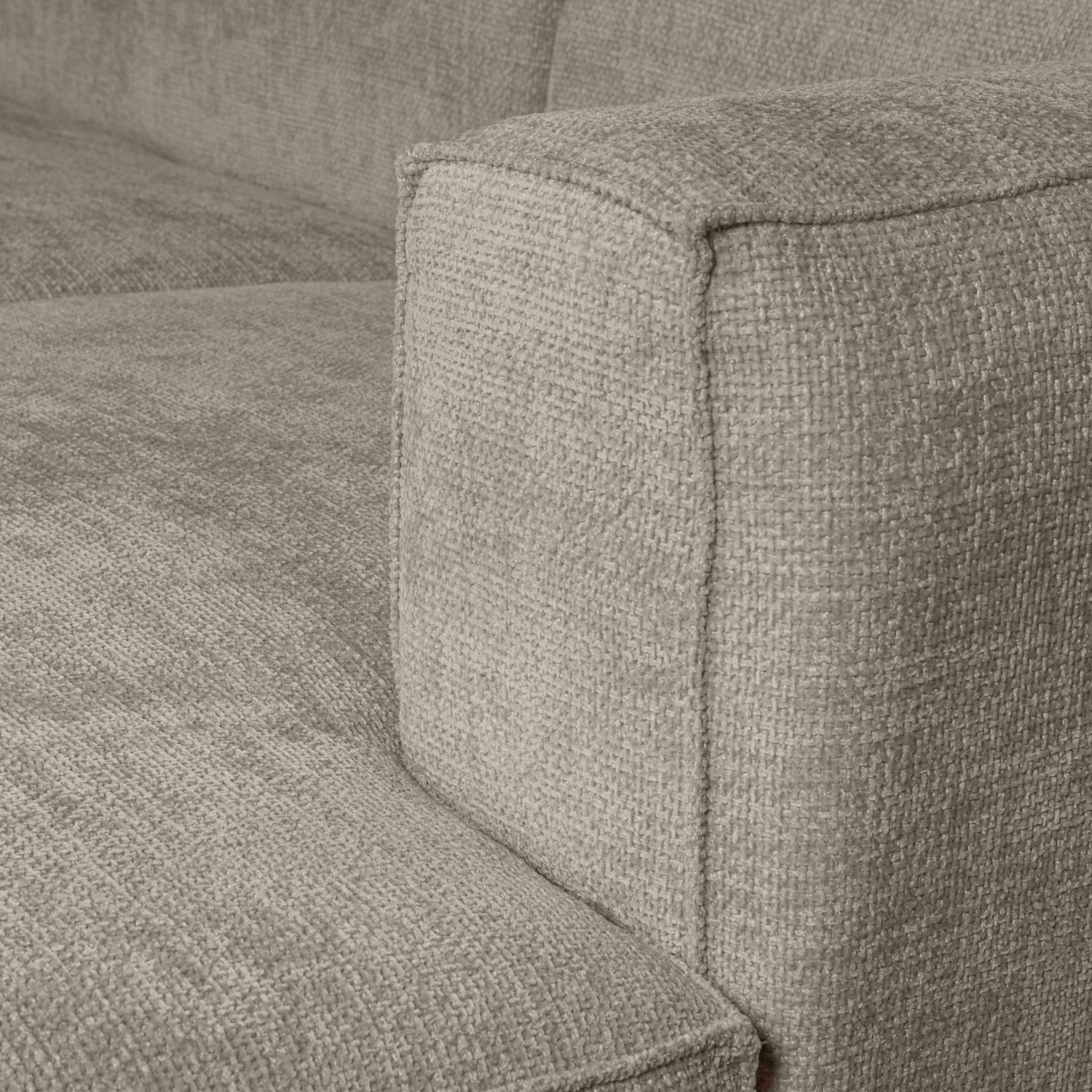 Rechthoekige hoekbank BEAN beige melange