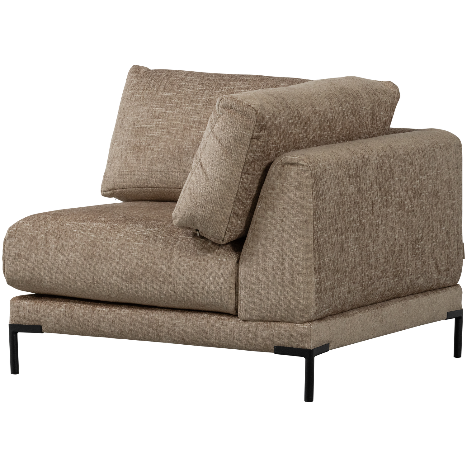 Sofa COUPLE - bruine melange hoekmodule