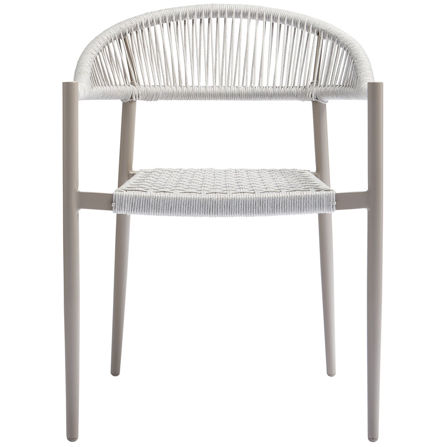 Geheel van tuinstoelen YELLOW lichtgrijs