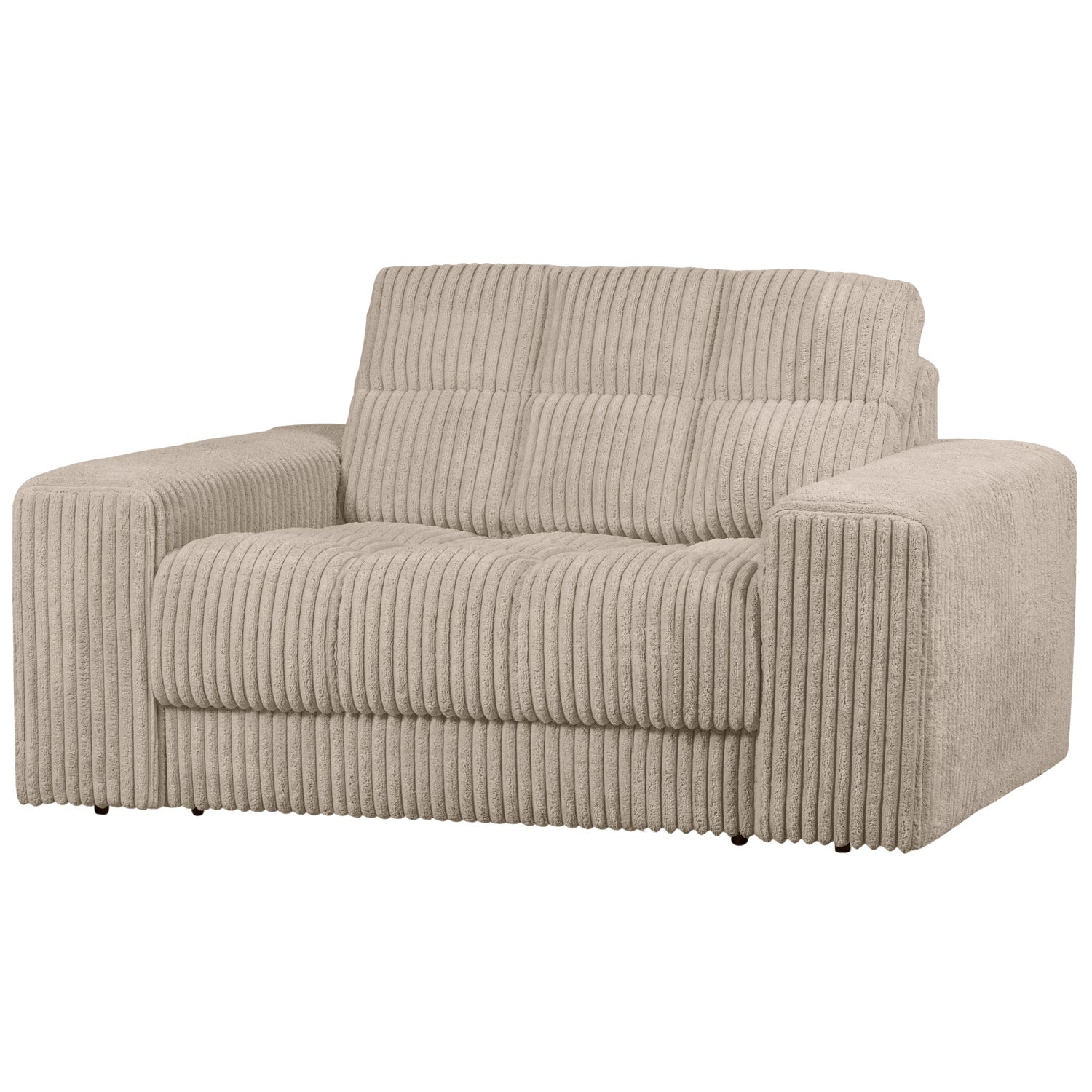 Sofa loveseat TWEEDE AFSPRAAK beige ribstof
