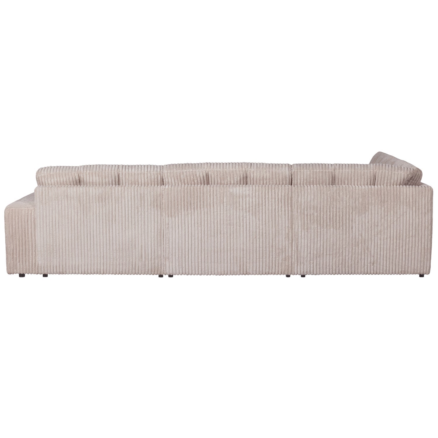 Linksseitiges Ecksofa SECOND DATE in cremefarbener Cord-Optik