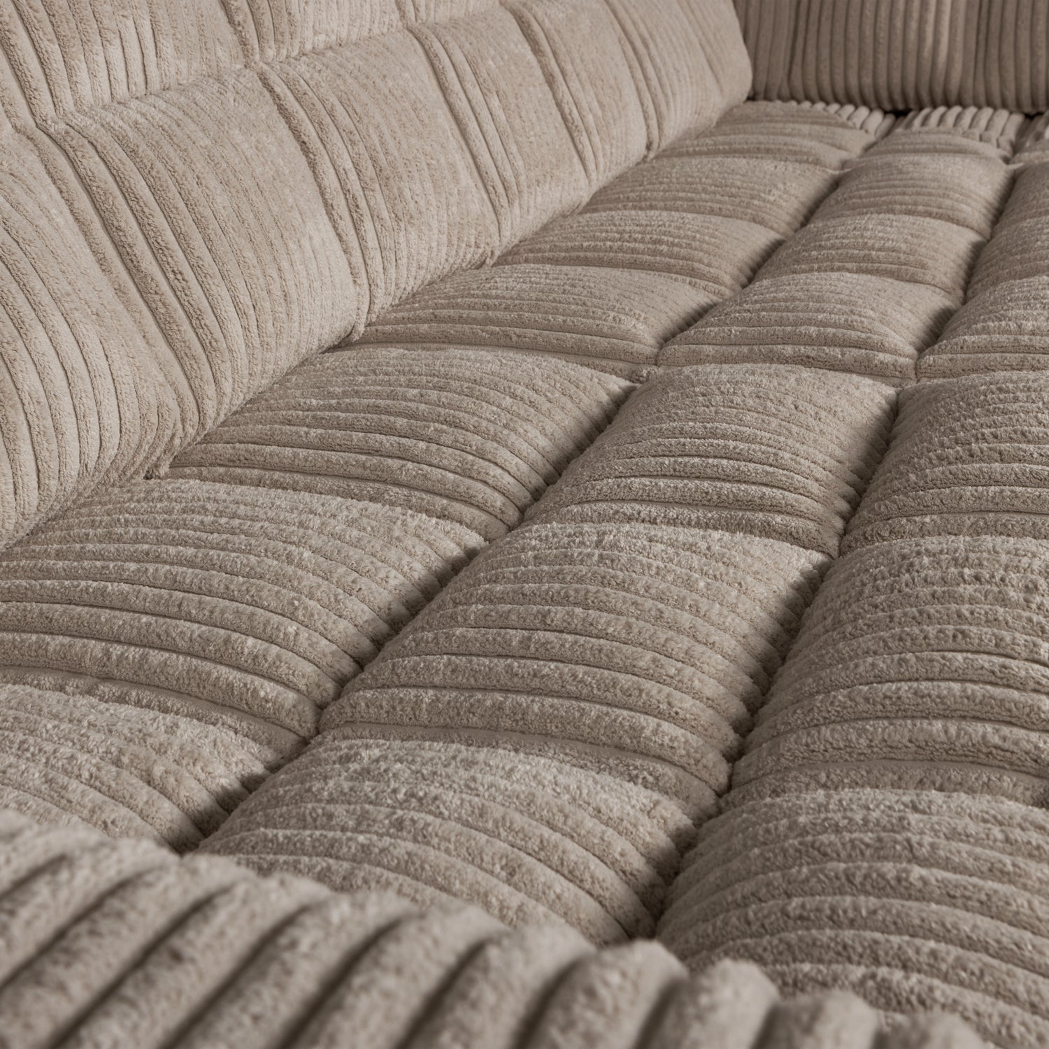 Rechthoekige hoekbank SECOND DATE bruin corduroy
