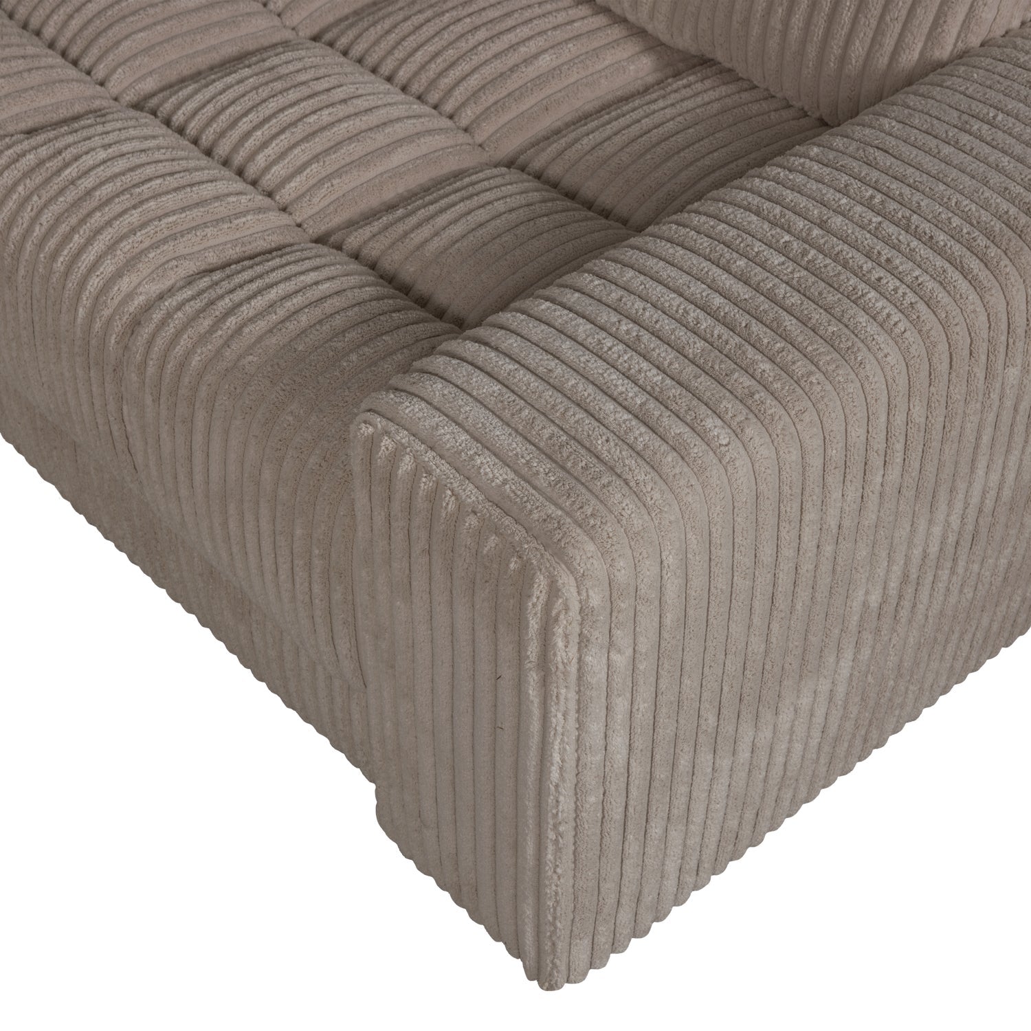 Rechthoekige hoekbank SECOND DATE bruin corduroy