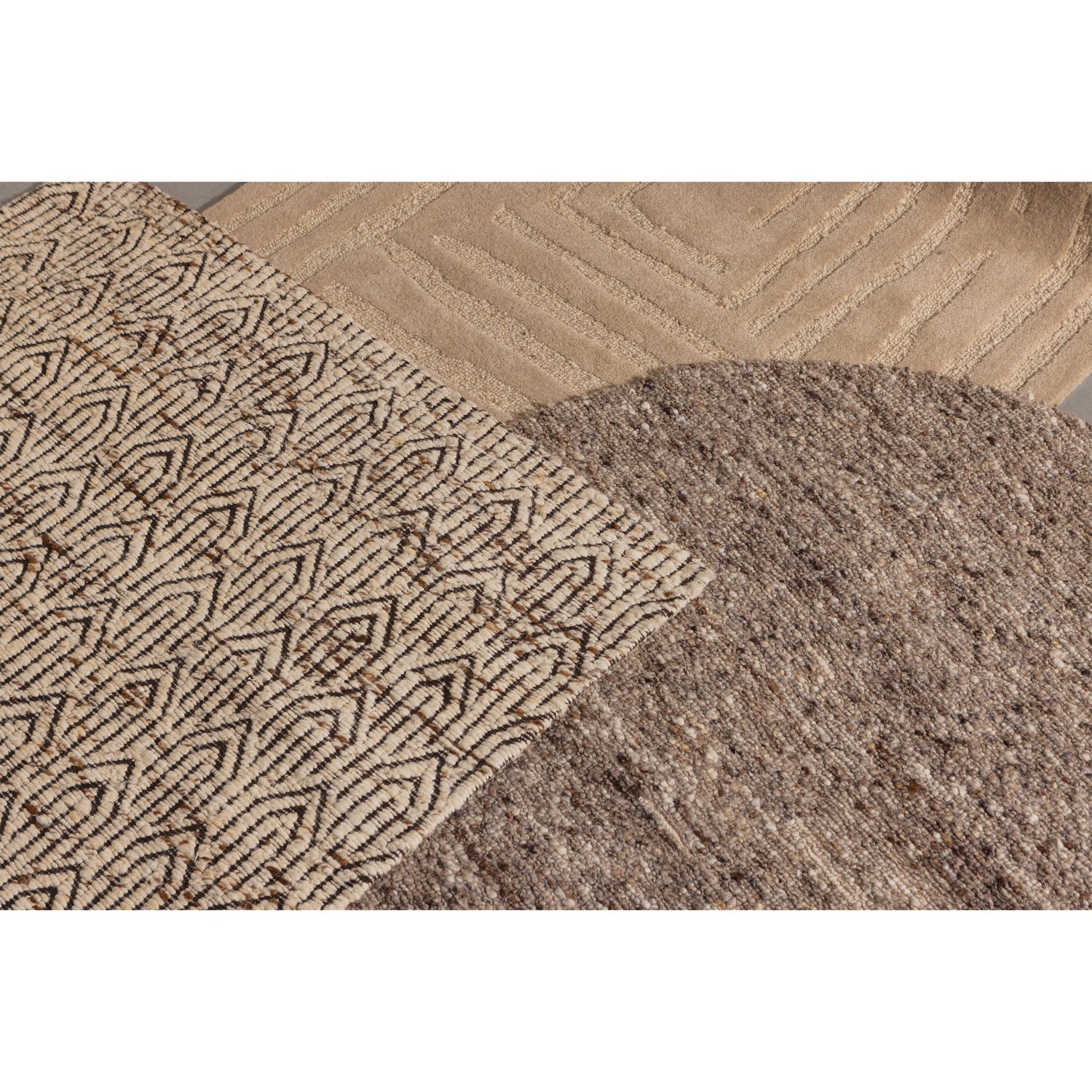 Dywan okrągły EFIA brązowy melanż z długim włosiem