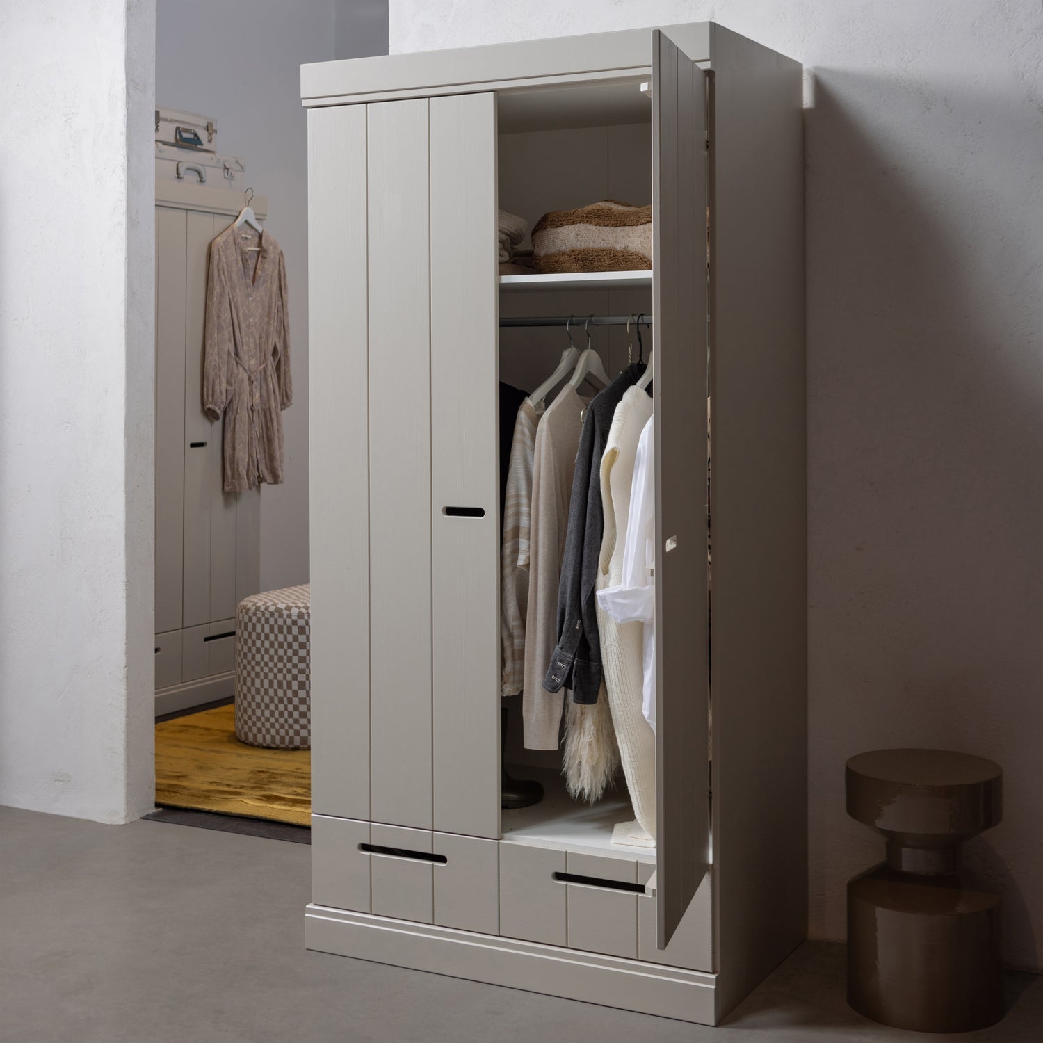 2-deurs kast CONNECT zandkleurig