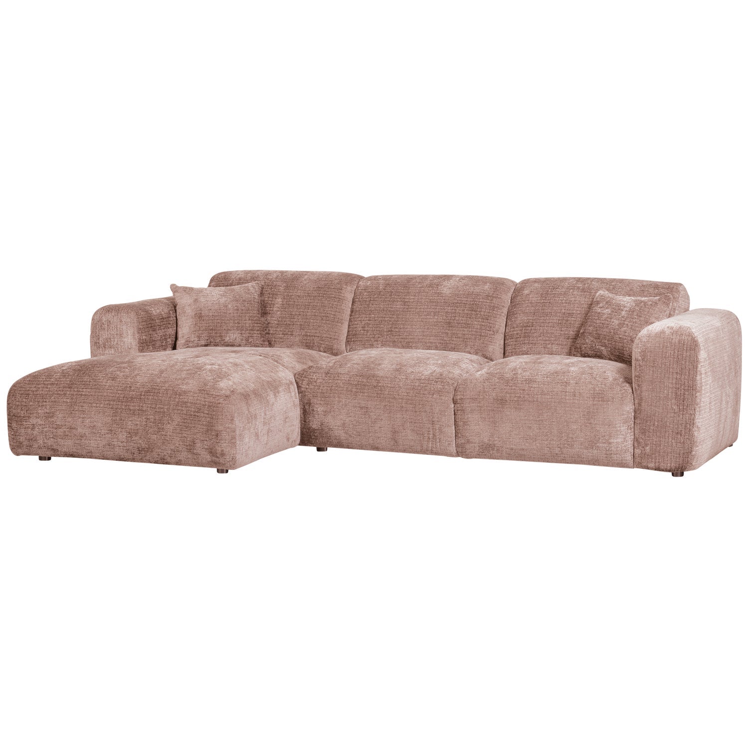 Modularer, linksseitiger Ecksofa CLOUD in Rosa
