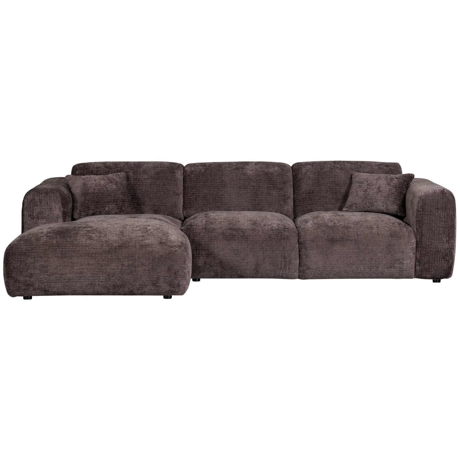 Modularer, linksseitiger Ecksofa CLOUD in Braun