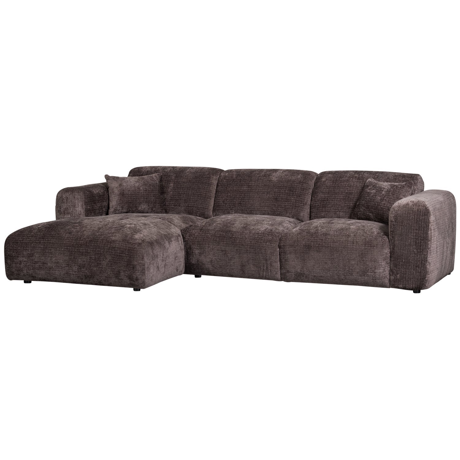 Modularer, linksseitiger Ecksofa CLOUD in Braun