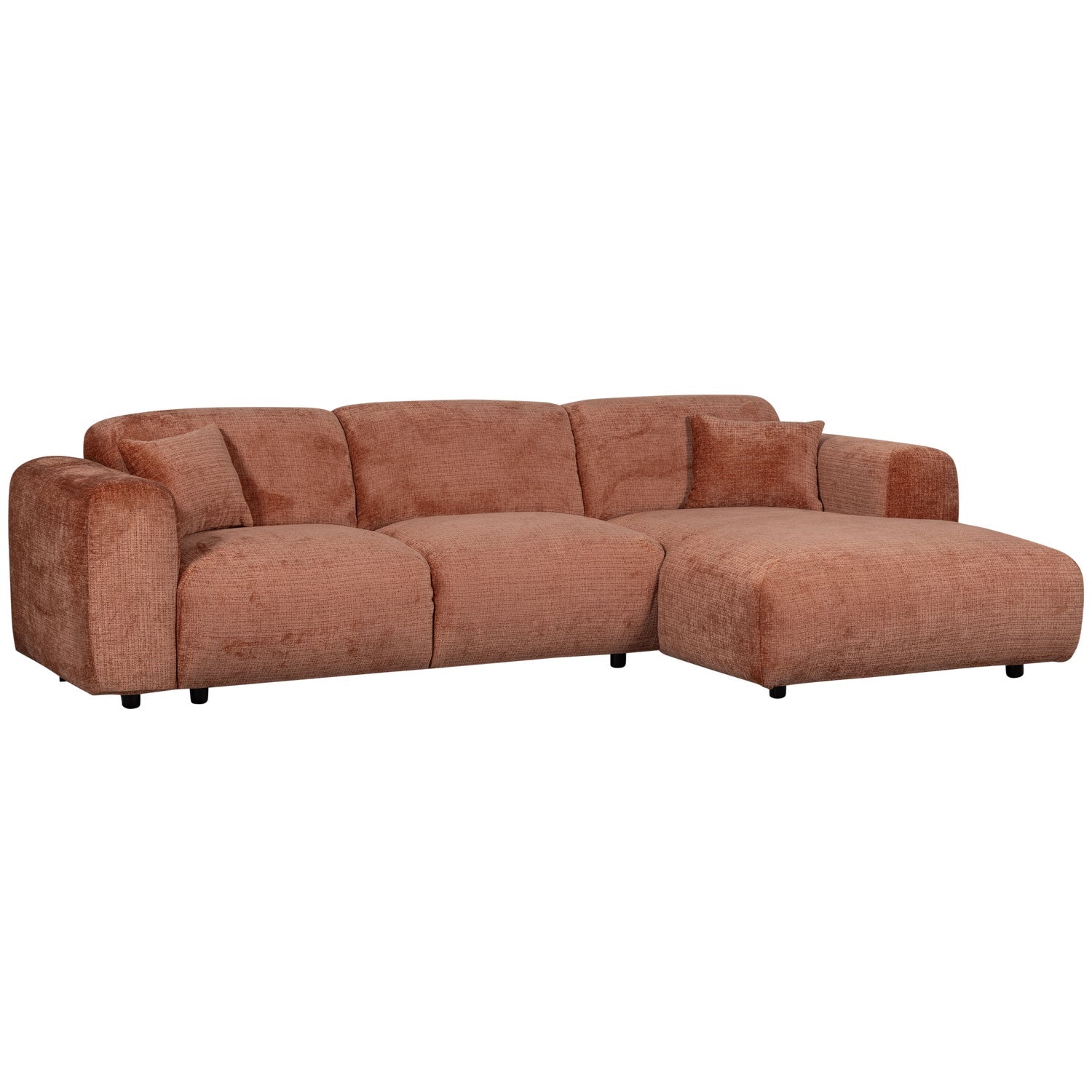 Modularer rechteckiger CLOUD Ecksofa in Terrakotta