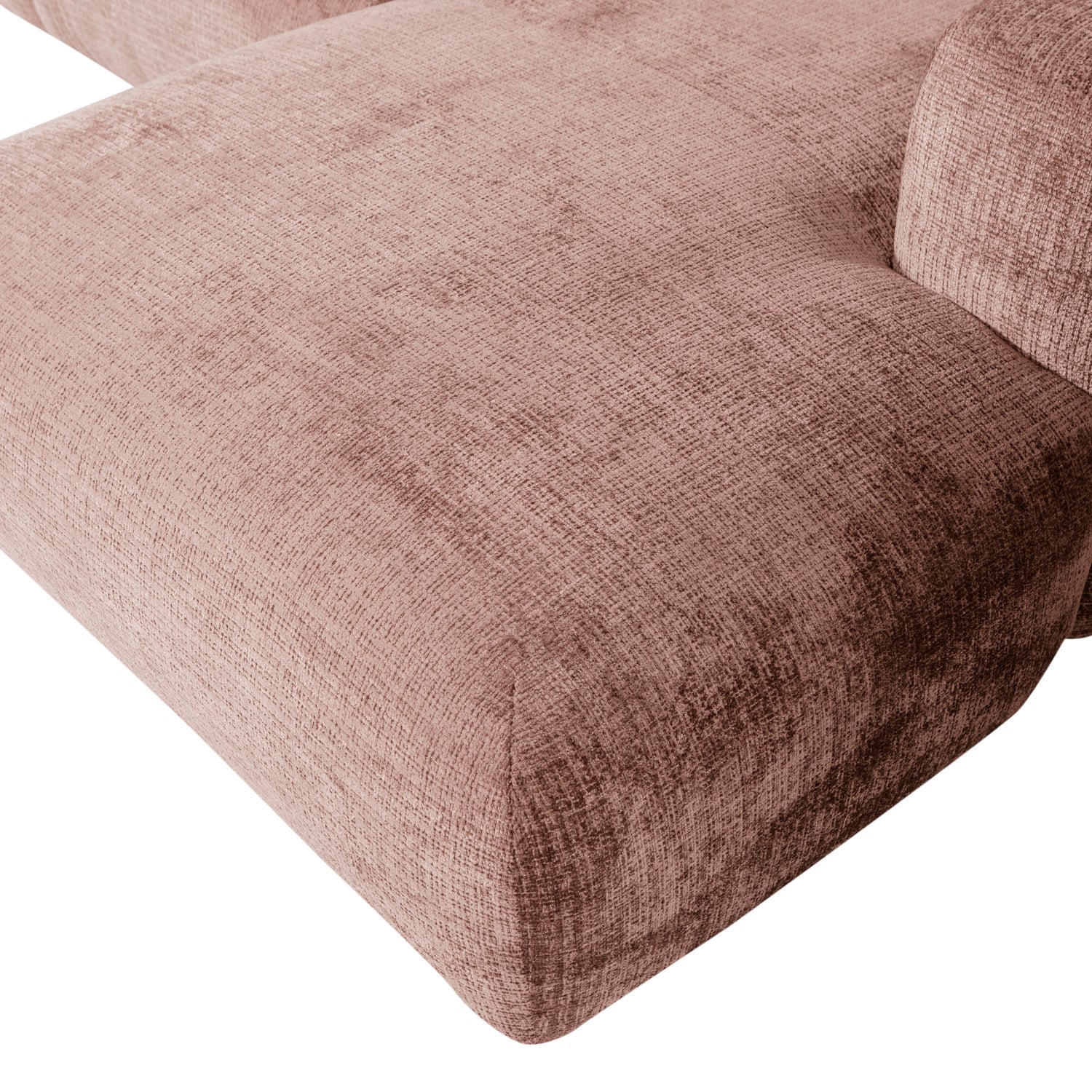 Modularer rechteckiger CLOUD Ecksofa in Rosa