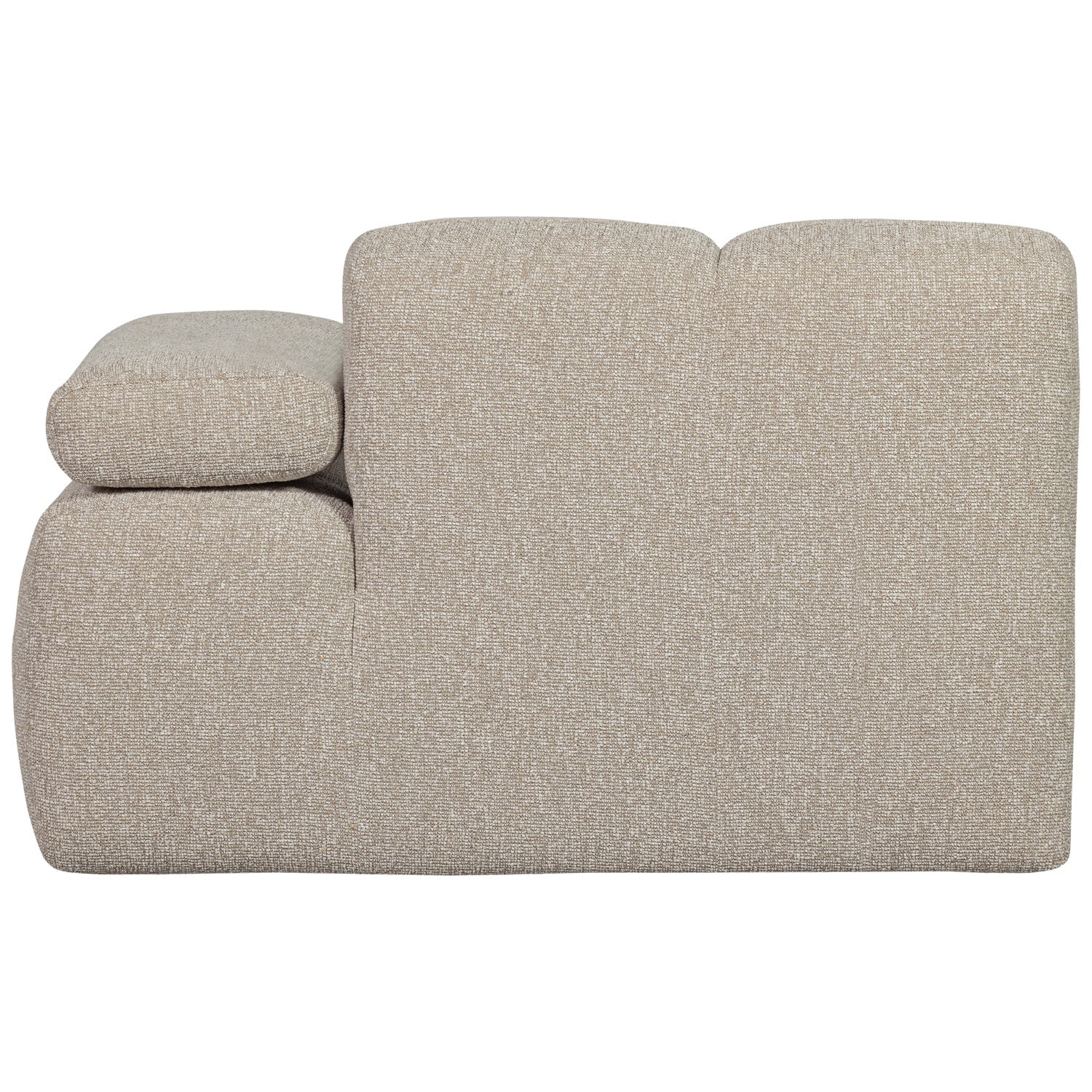 Sofa modułowa MOJO - element prawostronny beżowy melanż bouclé