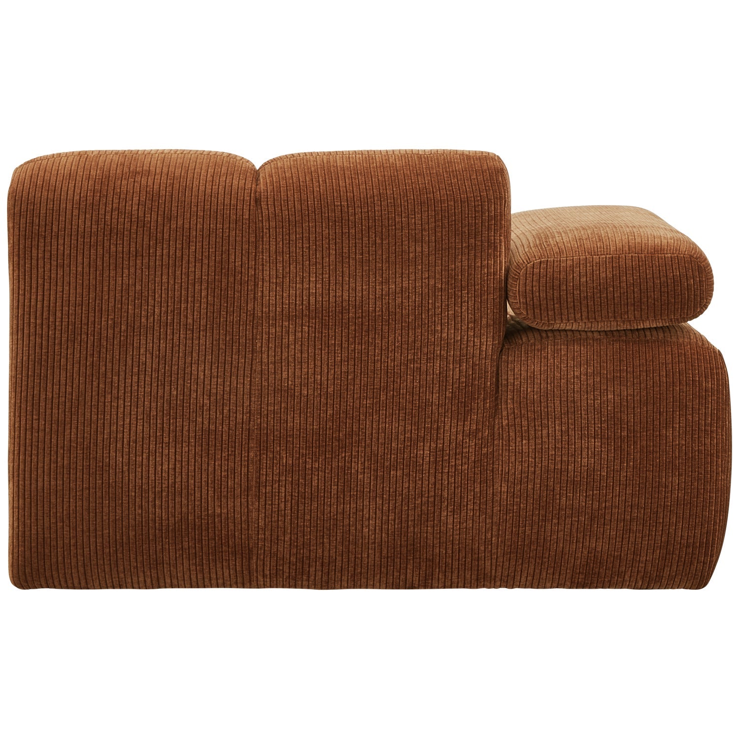 Modulares Sofa MOJO - linkes Element aus braunem Cord