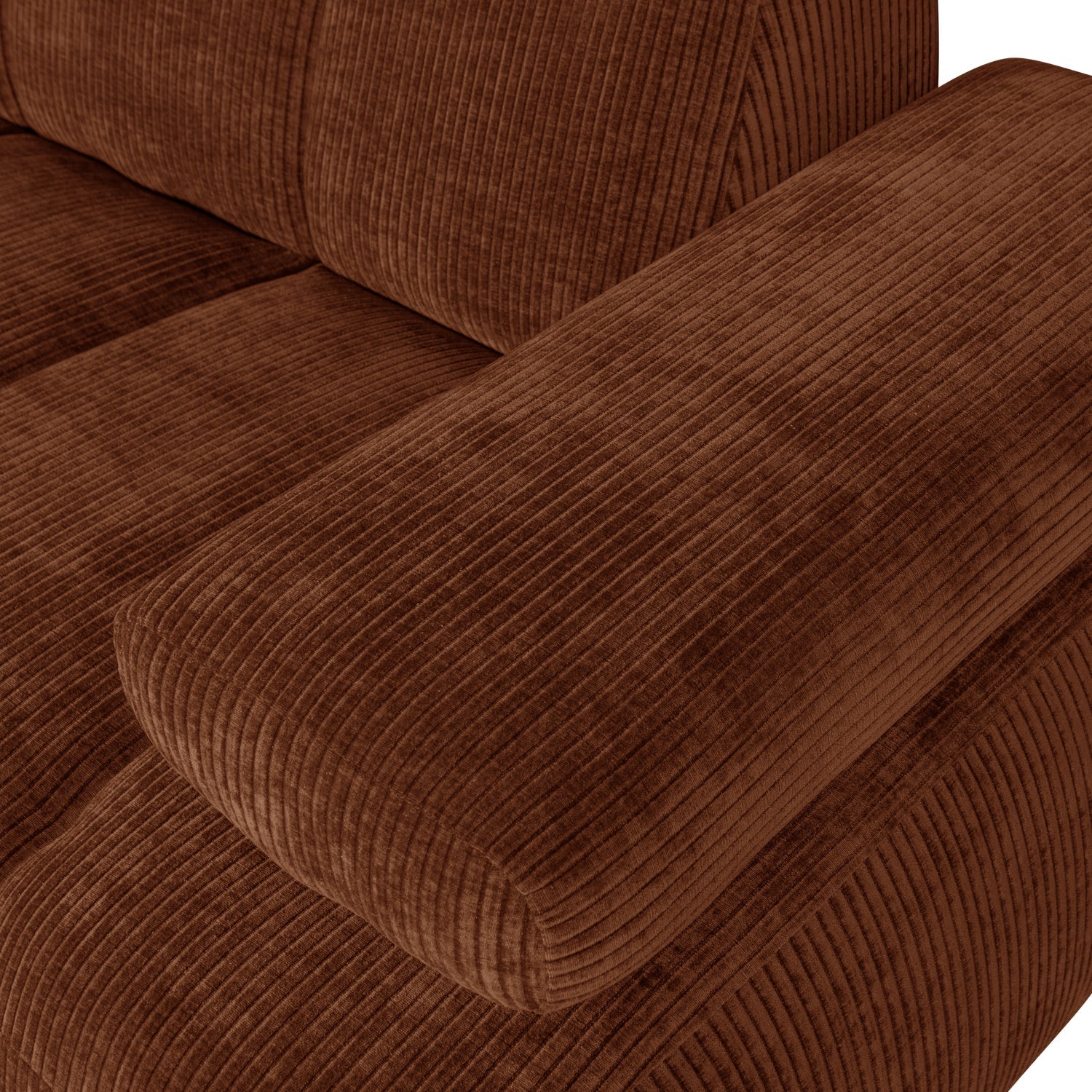 MOJO modular sofa - 1.5-seater right-hand brown corduroy element