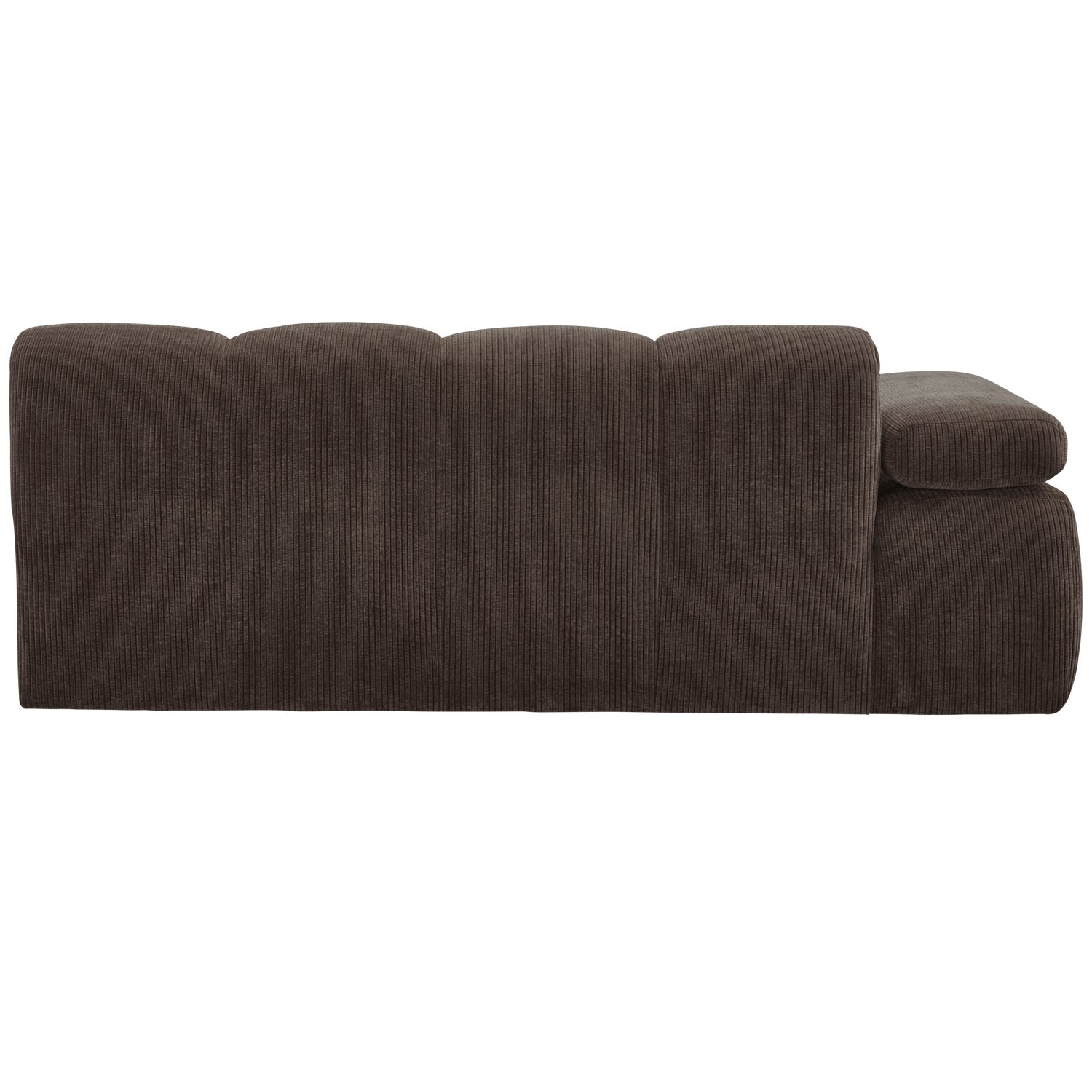 Modulares Sofa MOJO - 2-sitziges Element linksseitig in dunkelbraunem Cord