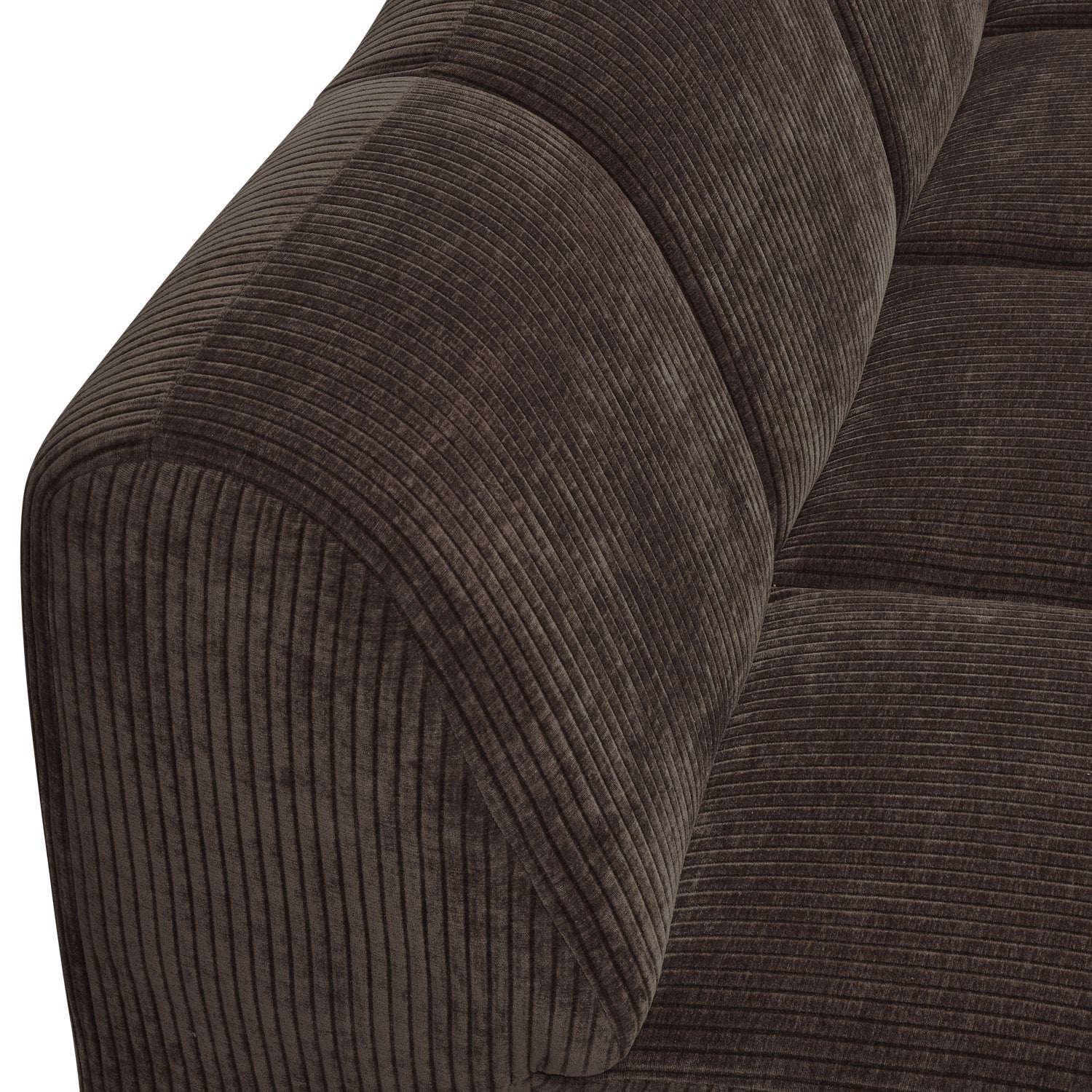MOJO modular sofa - right-facing 2-seater dark brown corduroy element