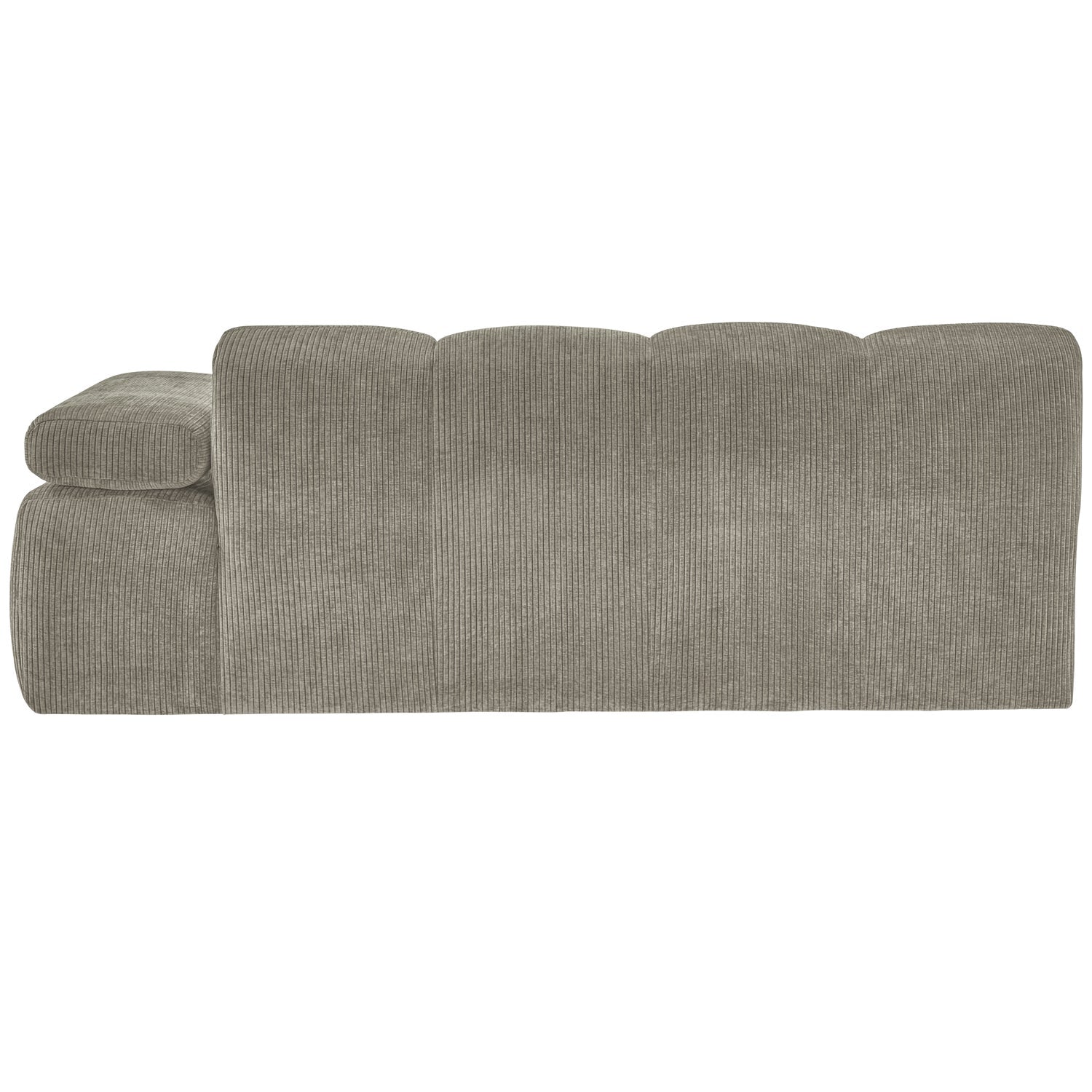 Modulares Sofa MOJO - 2-sitziges Element rechtsseitig in dunklem sandfarbenem Cord