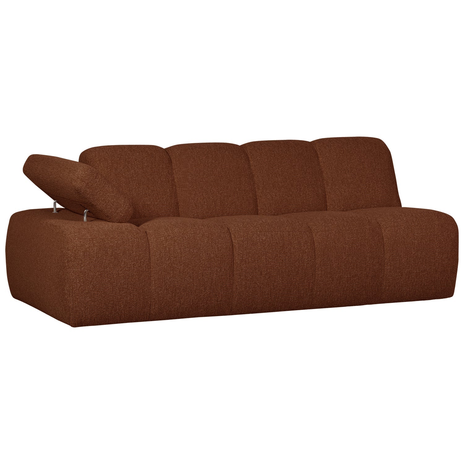 Modulaire bank MOJO - 2-zits element links ruw bruin bouclé