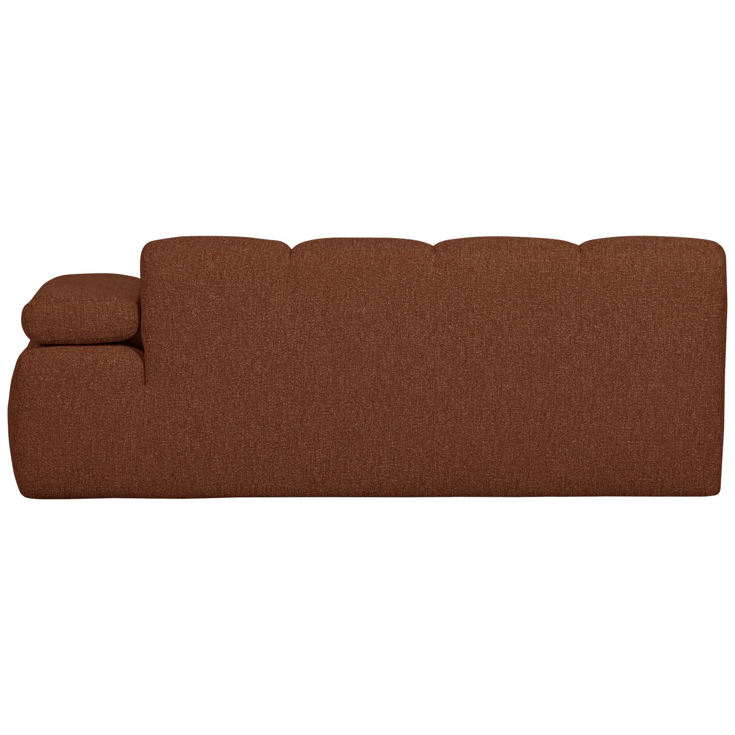 Modulares Sofa MOJO - 2-sitziges Element rechtsseitig braunes Bouclé