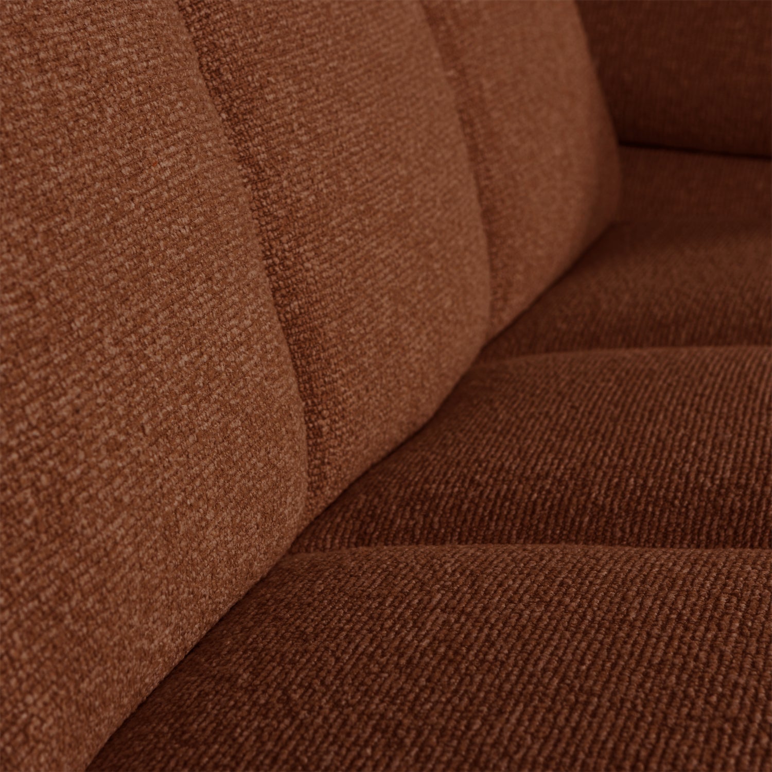 Modulares Sofa MOJO - 2-sitziges Element rechtsseitig braunes Bouclé