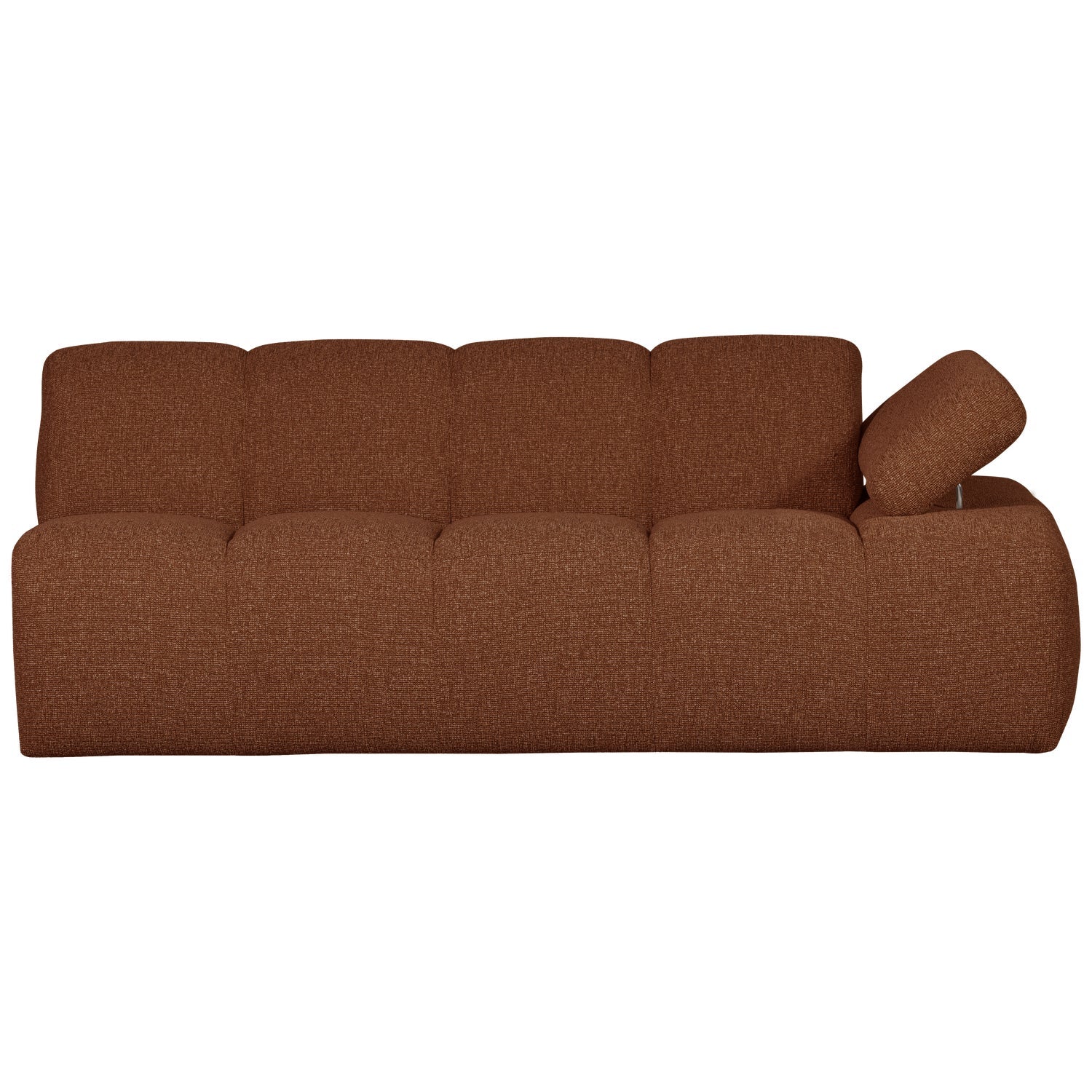 Modulares Sofa MOJO - 2-sitziges Element rechtsseitig braunes Bouclé