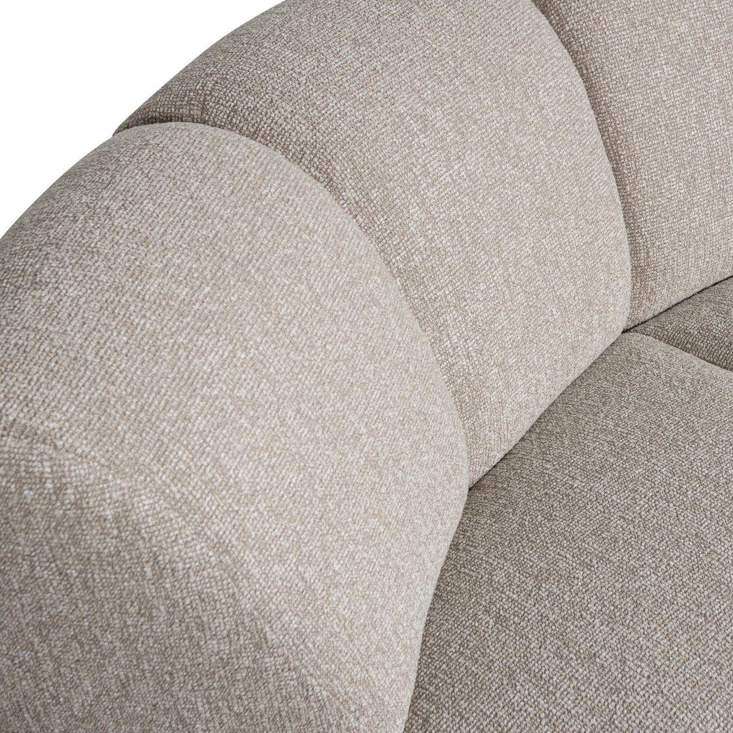 Modulares Sofa MOJO - Eckelement beige Melange Bouclé