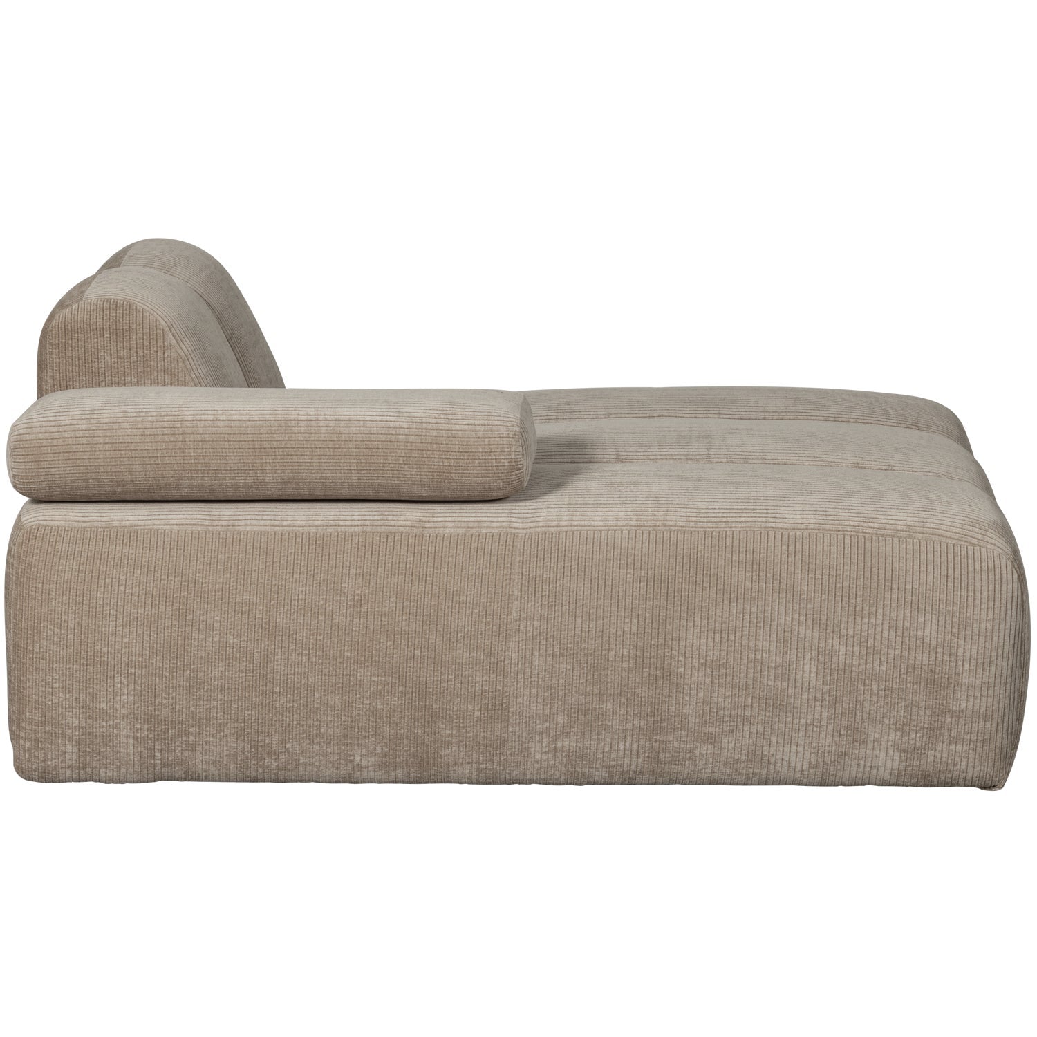 Modulares Sofa MOJO - linksseitiger Chaiselongue in dunkelbeigem Cord