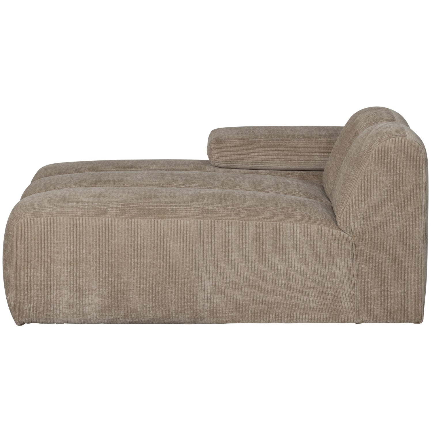 Modulares Sofa MOJO - linksseitiger Chaiselongue in dunkelbeigem Cord