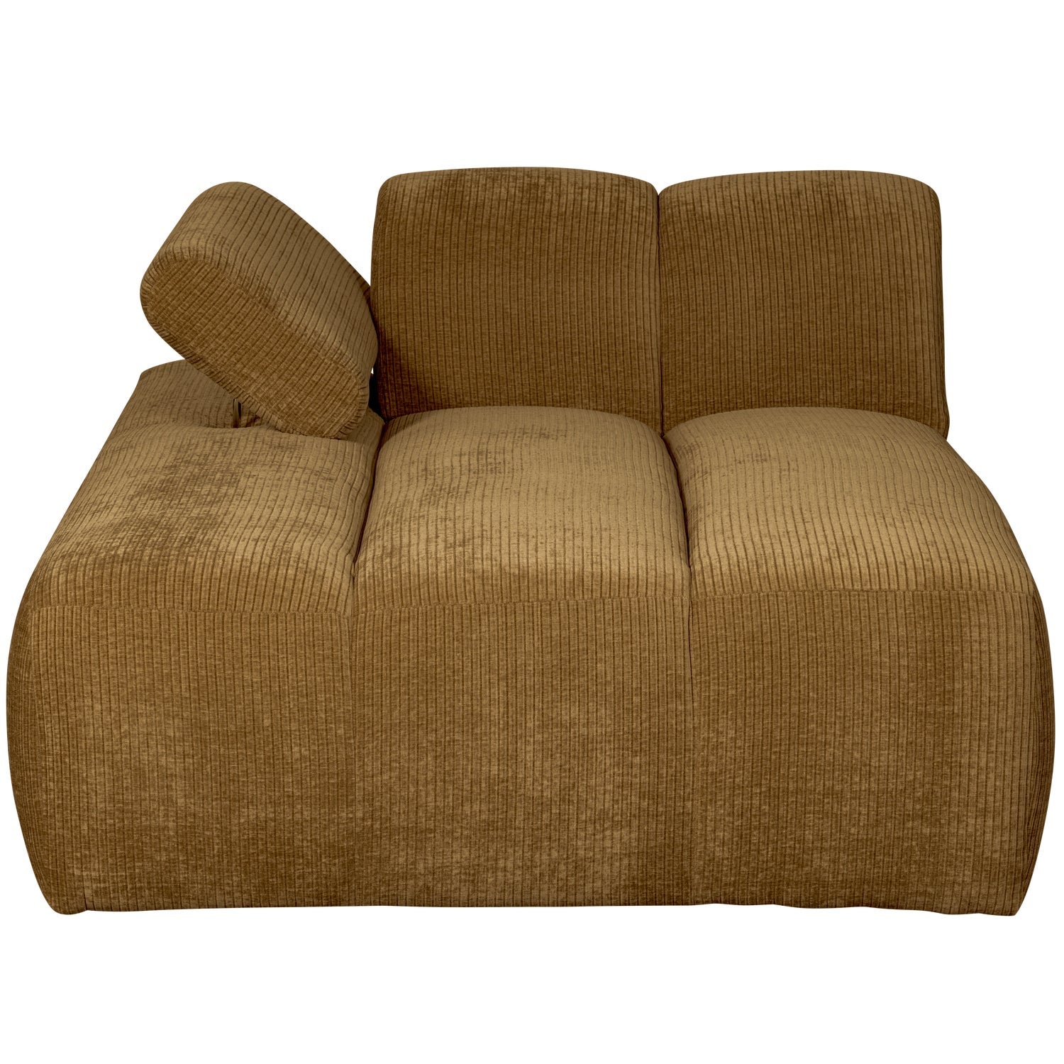 MOJO modular sofa - left-sided chaise longue dark honey corduroy