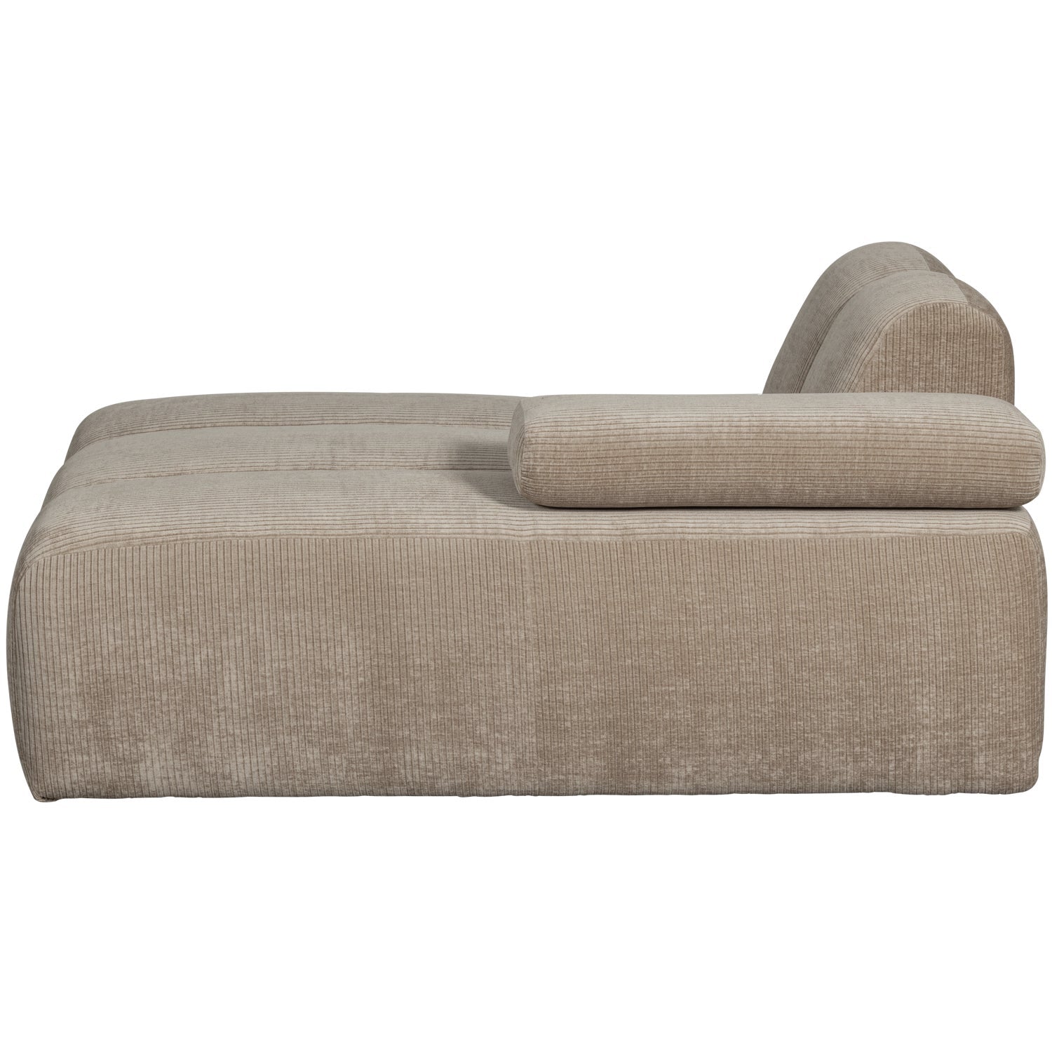 Modulsofa MOJO - rechtsseitiger Chaiselongue in dunkelbeigem Cord