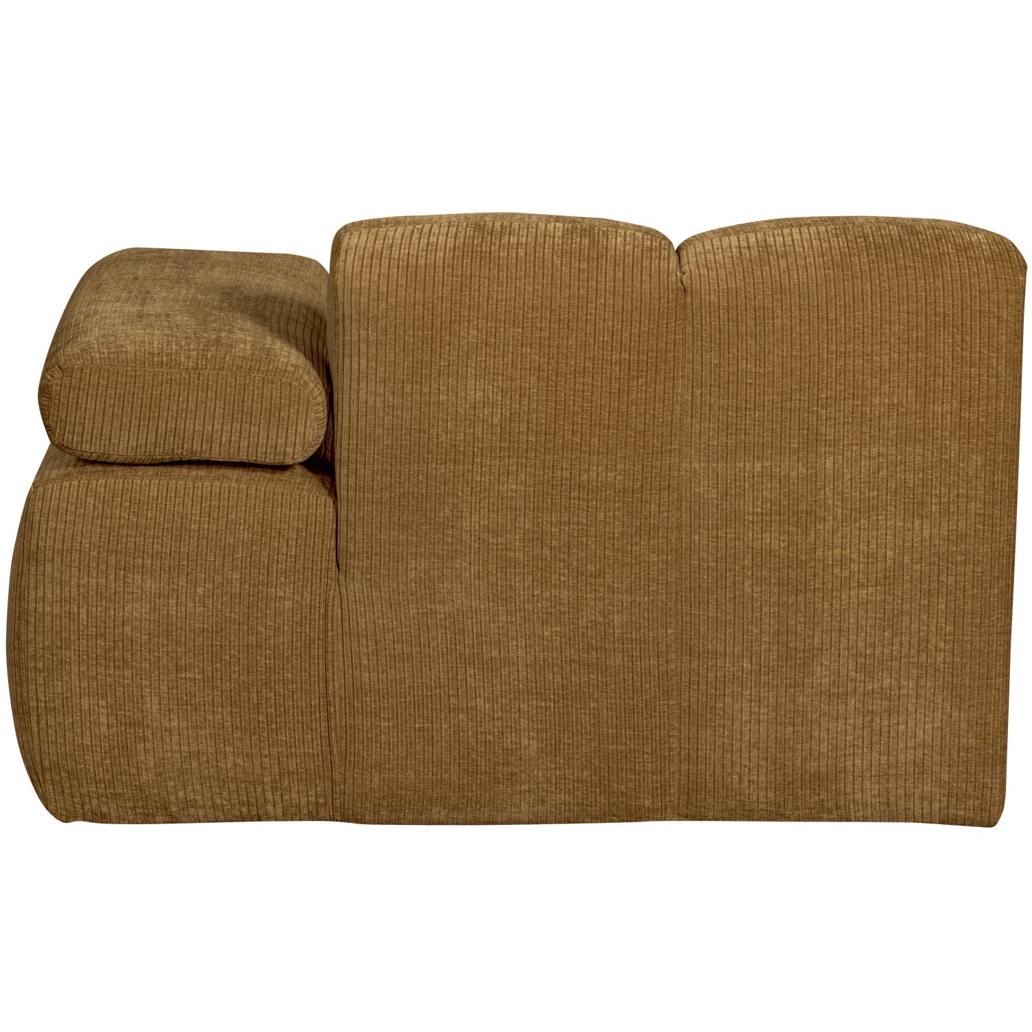 Sofa modułowa MOJO - szezlong prawostronny ciemny miodowy sztruks