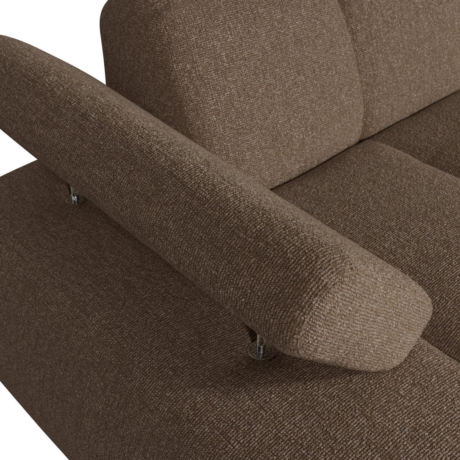 Modulaire bank MOJO - linker chaise longue donkerbruin bouclé