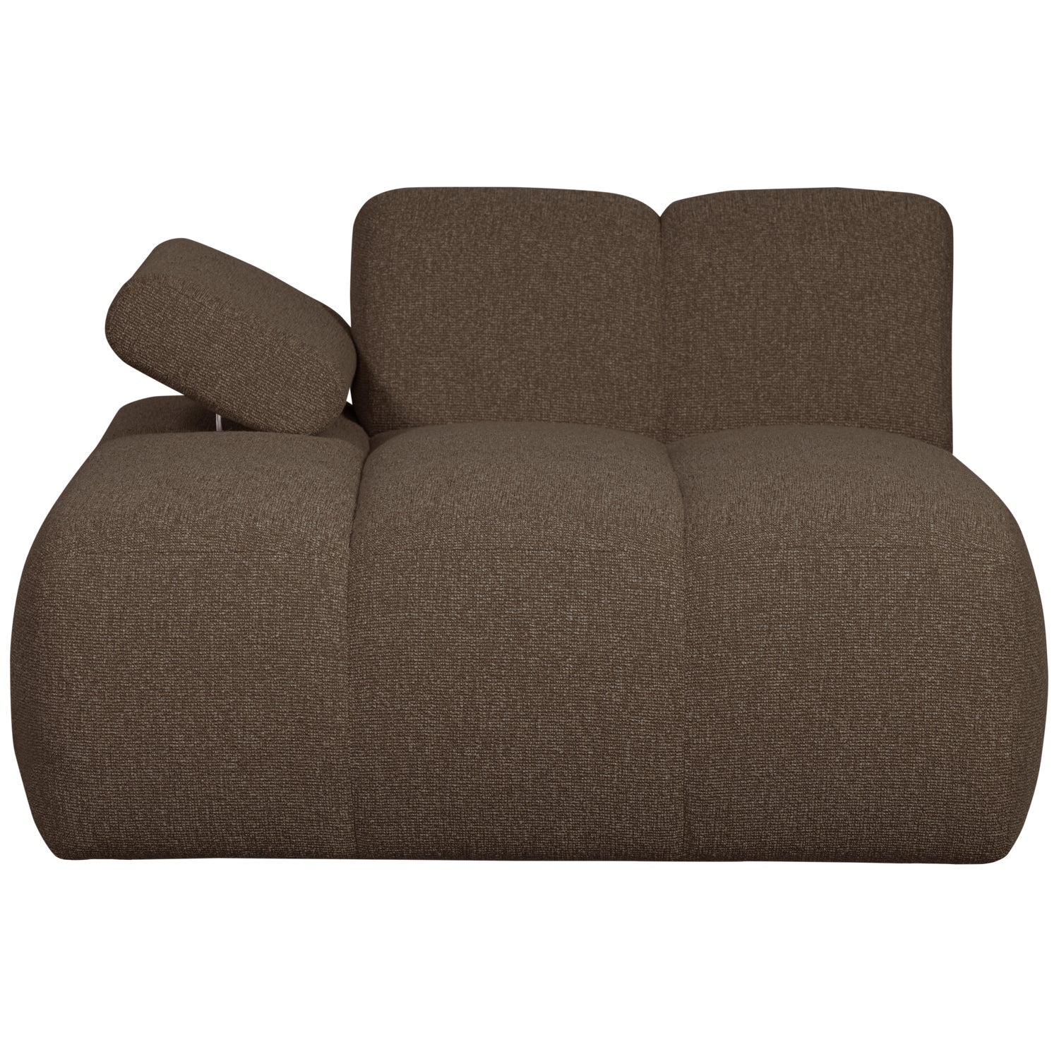 Modulaire bank MOJO - linker chaise longue donkerbruin bouclé