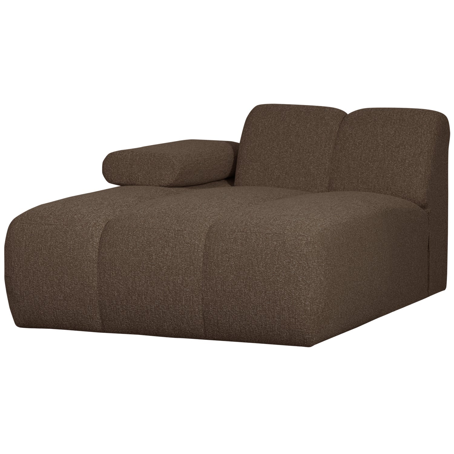 Modulaire bank MOJO - linker chaise longue donkerbruin bouclé