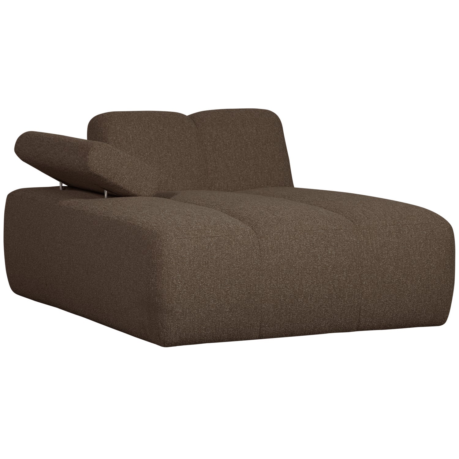 Modulaire bank MOJO - linker chaise longue donkerbruin bouclé