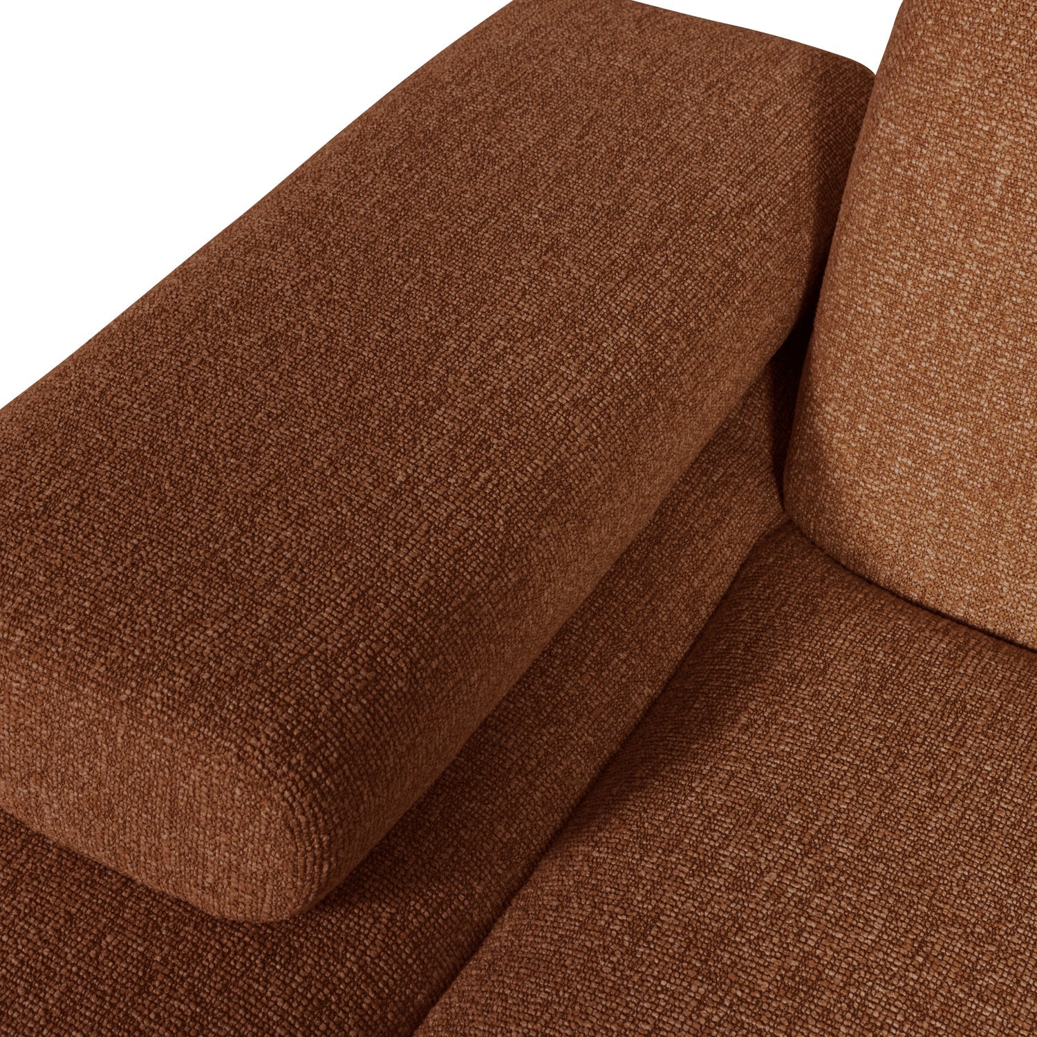 MOJO modular sofa - left-sided brown bouclé chaise longue