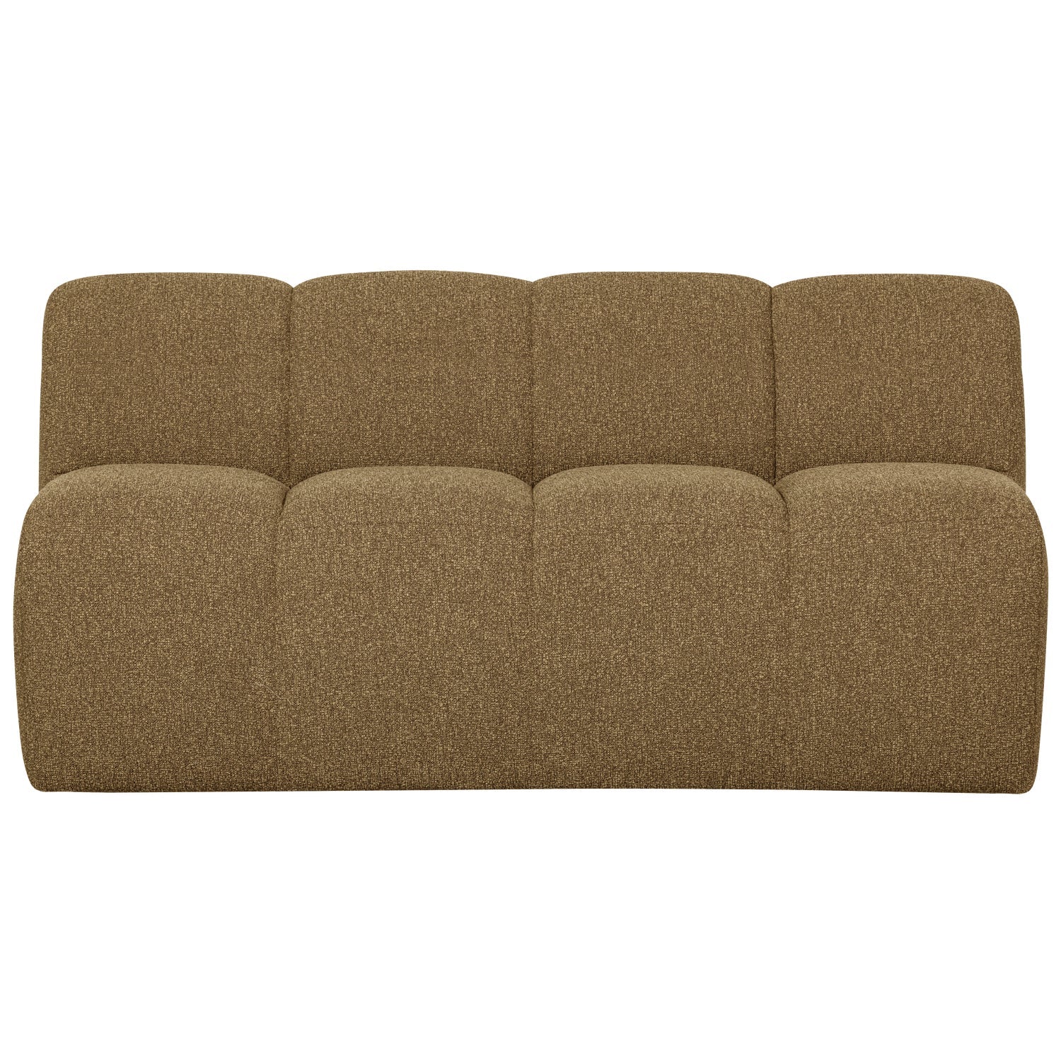 Modulares Sofa MOJO - 3-sitziges Element in dunklem Honig-Bouclé