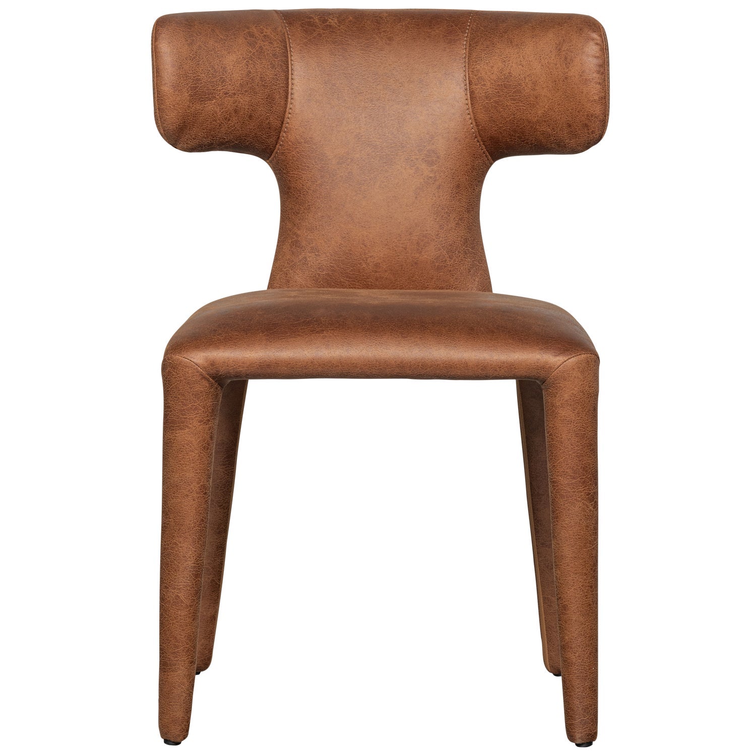 PERMIT Chair brown eco-leather
