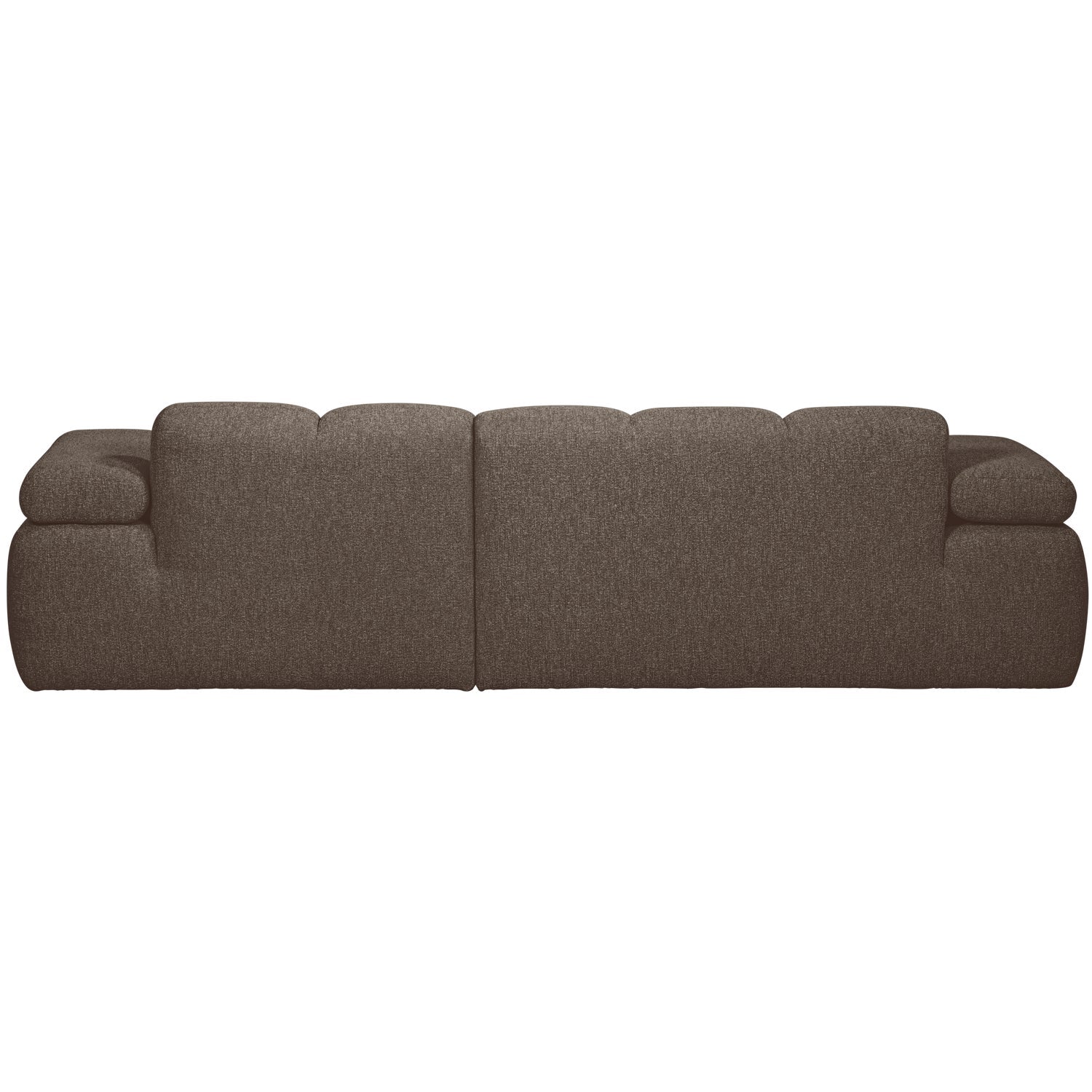 Rechthoekige modulaire hoekbank rechts MOJO donkerbruin bouclé
