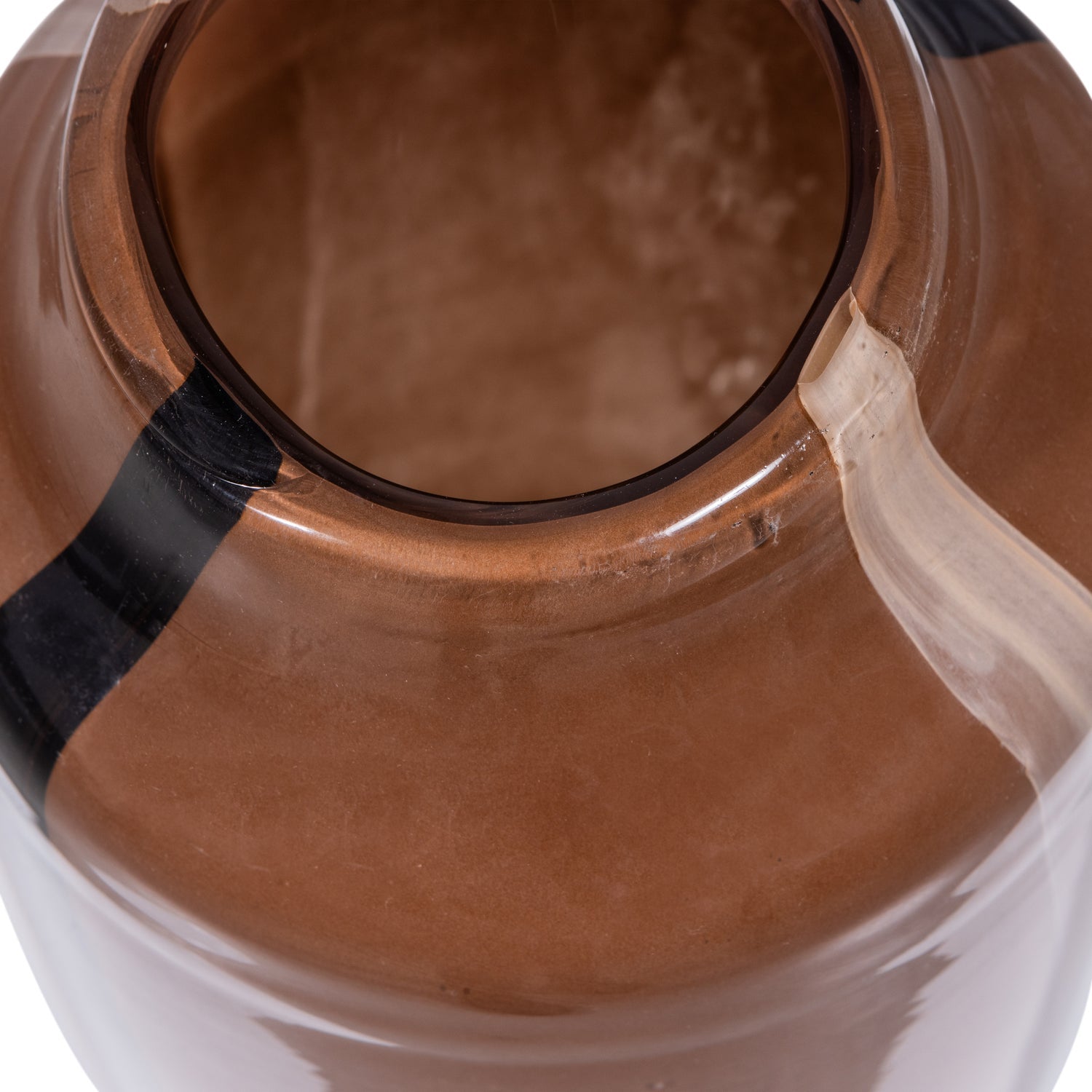 SELENA vase brown glass