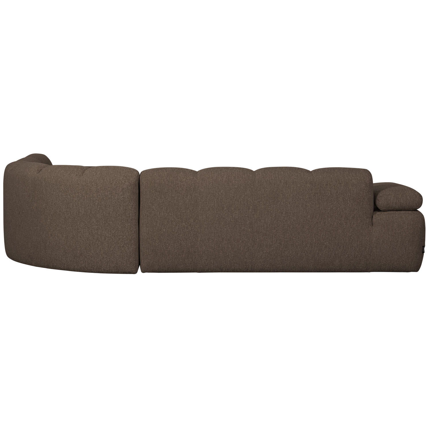 Modularer Ecksofa rechtsseitig für 6 Personen MOJO braun meliert Boucle