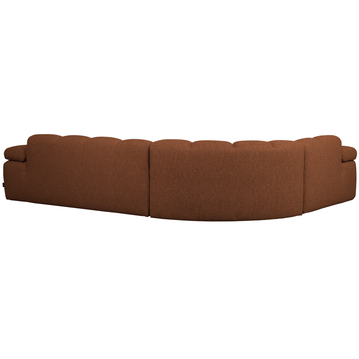 Modulaire hoekbank links 6-persoons MOJO roestbruin gemêleerd boucle